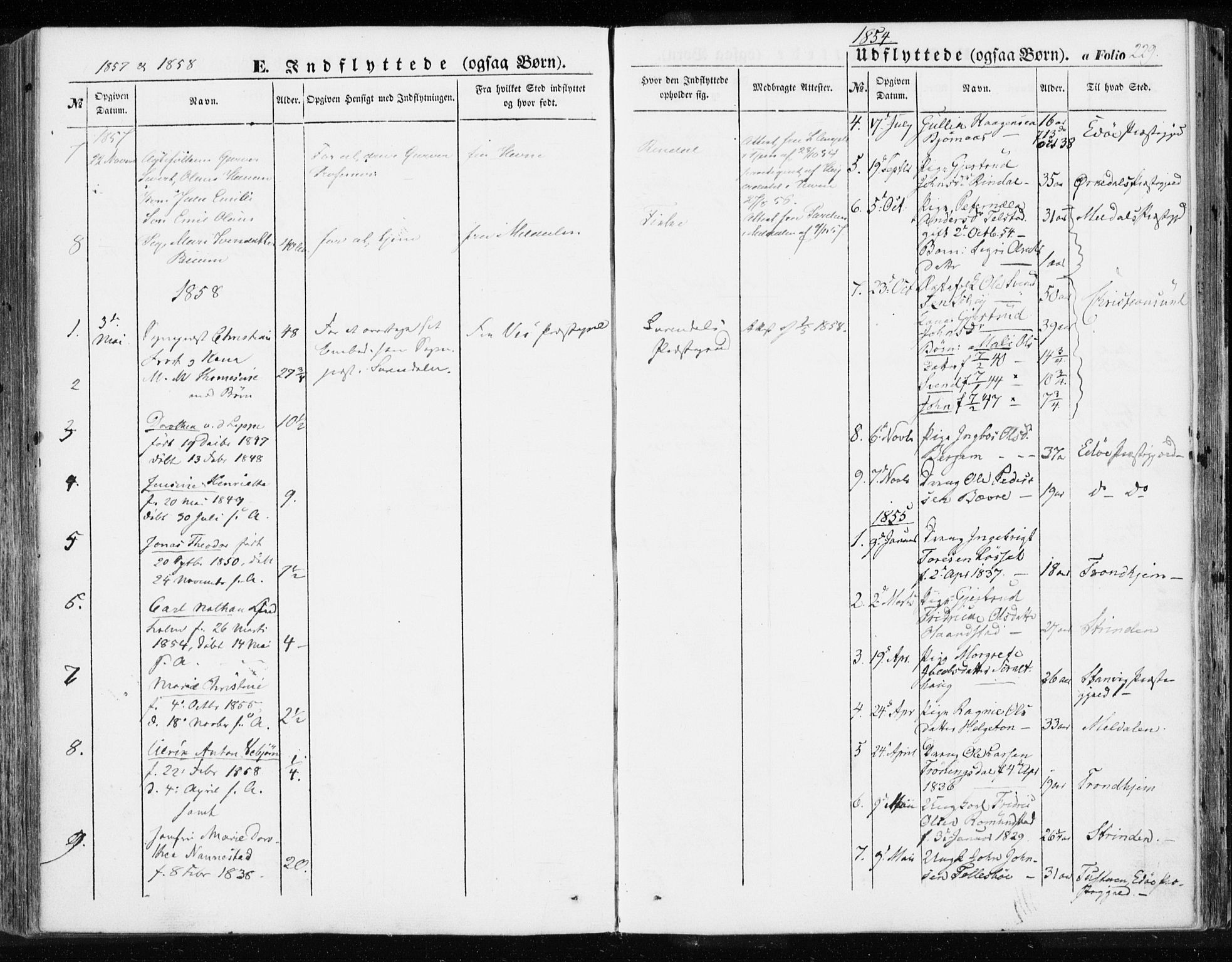 Ministerialprotokoller, klokkerbøker og fødselsregistre - Møre og Romsdal, SAT/A-1454/595/L1044: Parish register (official) no. 595A06, 1852-1863, p. 229