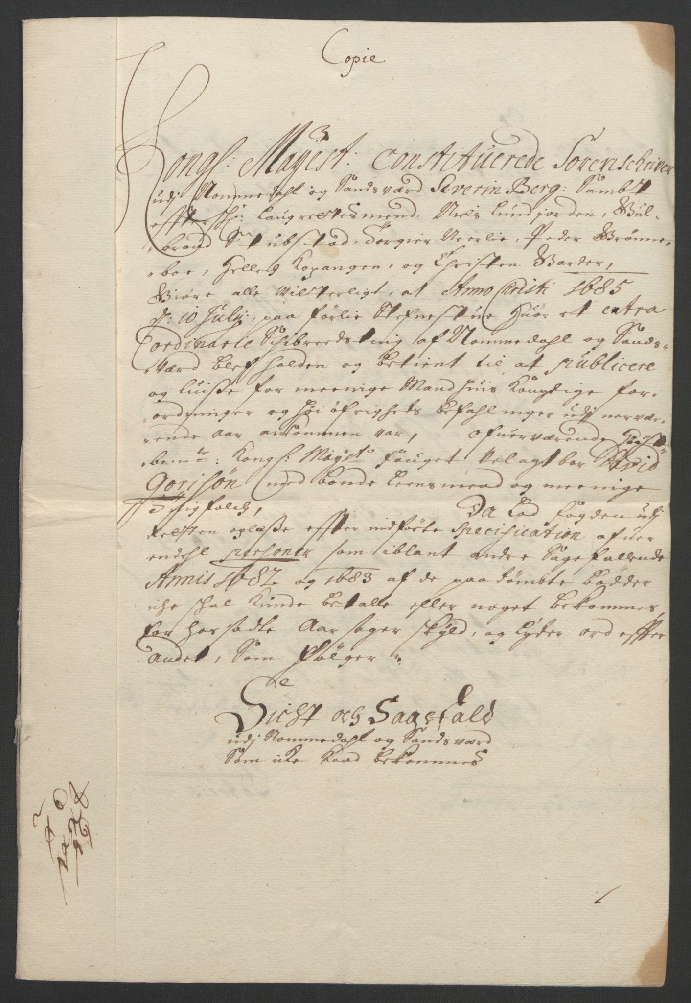 Rentekammeret inntil 1814, Reviderte regnskaper, Fogderegnskap, AV/RA-EA-4092/R24/L1572: Fogderegnskap Numedal og Sandsvær, 1679-1686, p. 233