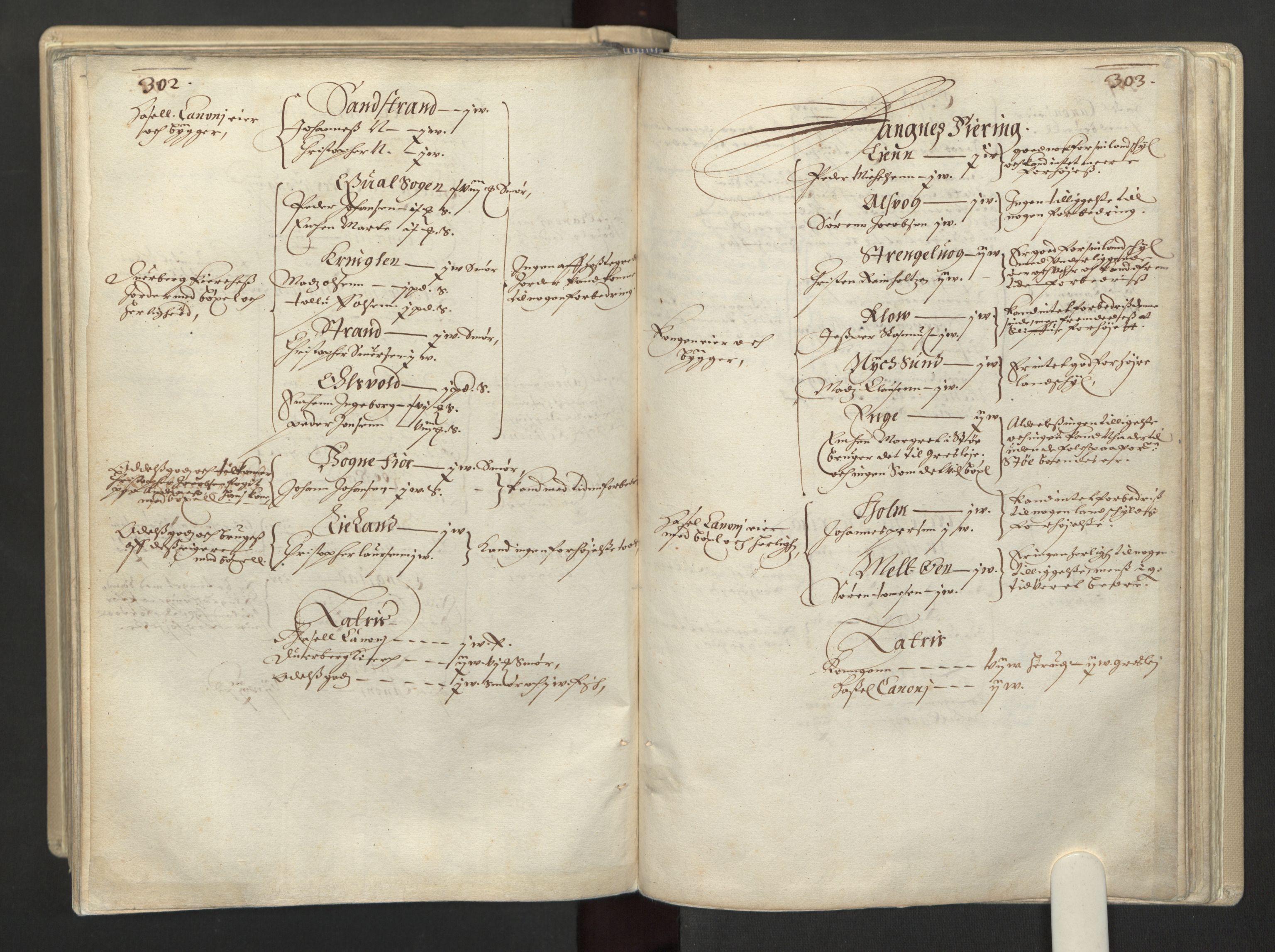 Rentekammeret inntil 1814, Realistisk ordnet avdeling, AV/RA-EA-4070/L/L0030/0001: Nordland lagdømme: / Alminnelig jordebok for Helgeland, Salten, Lofoten, Vesterålen, Andenes og Senja., 1661, p. 302-303