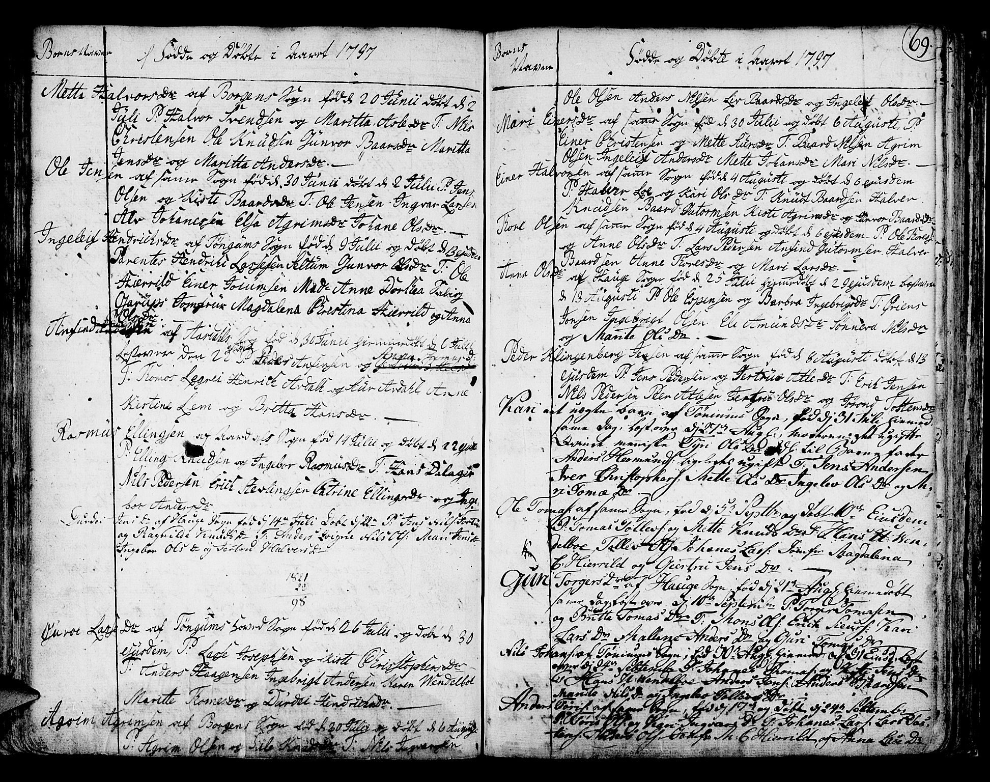 Lærdal sokneprestembete, SAB/A-81201: Parish register (official) no. A 3, 1783-1804, p. 69