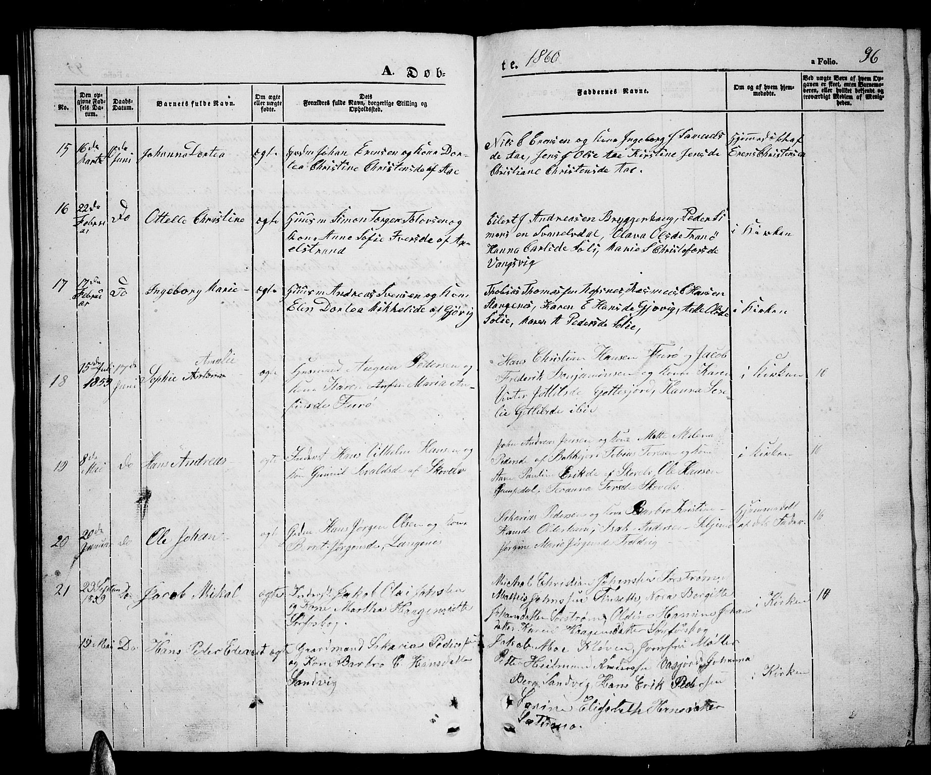 Tranøy sokneprestkontor, SATØ/S-1313/I/Ia/Iab/L0002klokker: Parish register (copy) no. 2, 1847-1860, p. 96