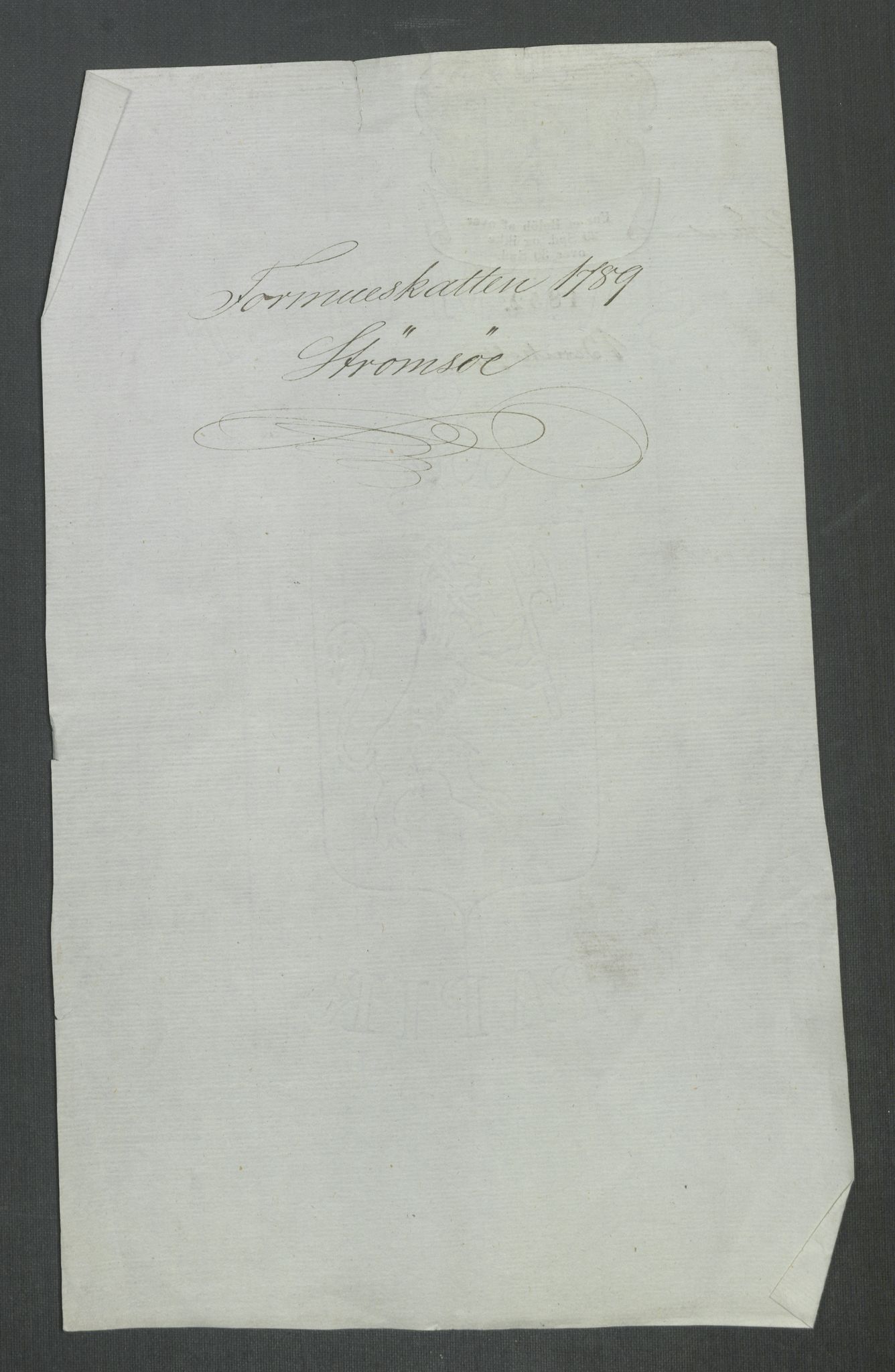 Rentekammeret inntil 1814, Reviderte regnskaper, Mindre regnskaper, RA/EA-4068/Rf/Rfe/L0047: Strinda og Selbu fogderi. Strømsø, 1789, p. 248