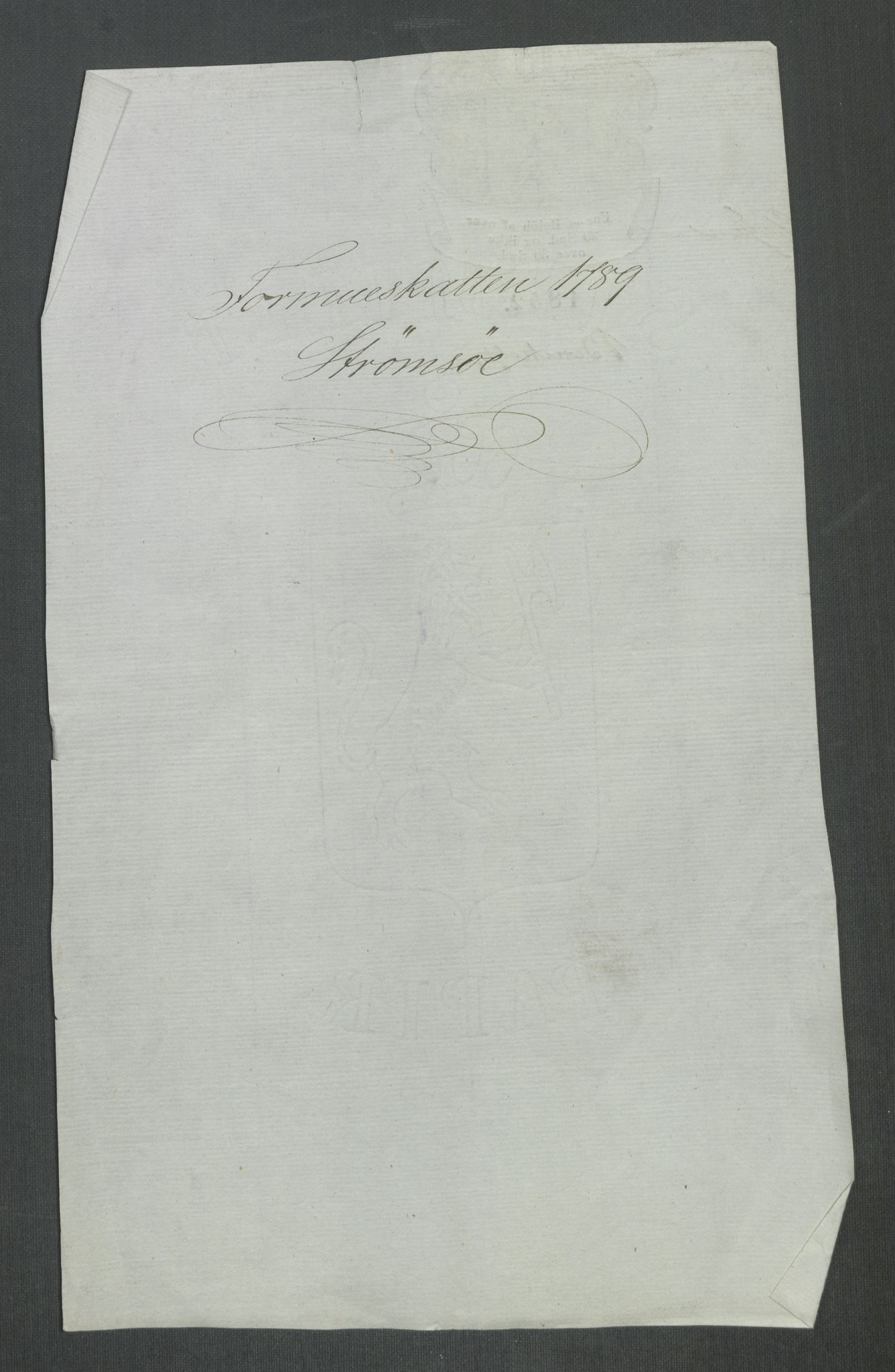 Rentekammeret inntil 1814, Reviderte regnskaper, Mindre regnskaper, AV/RA-EA-4068/Rf/Rfe/L0047: Strinda og Selbu fogderi. Strømsø, 1789, p. 248