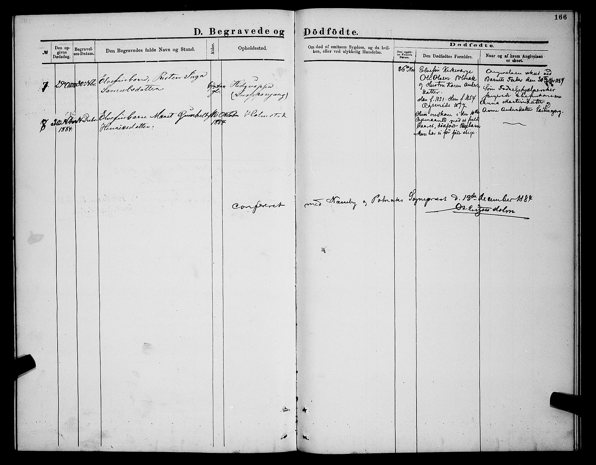 Nesseby sokneprestkontor, AV/SATØ-S-1330/H/Hb/L0007klokker: Parish register (copy) no. 7, 1877-1884, p. 166