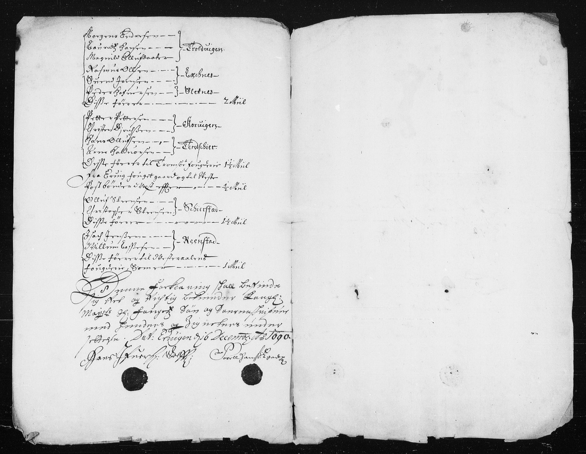 Rentekammeret inntil 1814, Reviderte regnskaper, Stiftamtstueregnskaper, Trondheim stiftamt og Nordland amt, AV/RA-EA-6044/R/Rh/L0015: Nordland amt, 1690