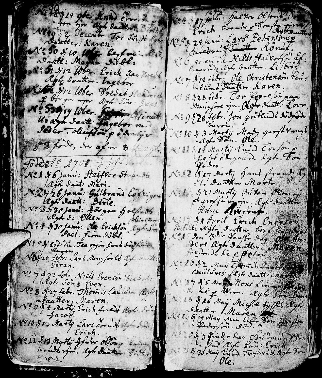 Nes prestekontor, Hedmark, AV/SAH-PREST-020/L/La/L0001: Parish register (copy) no. 1, 1663-1784, p. 30-31