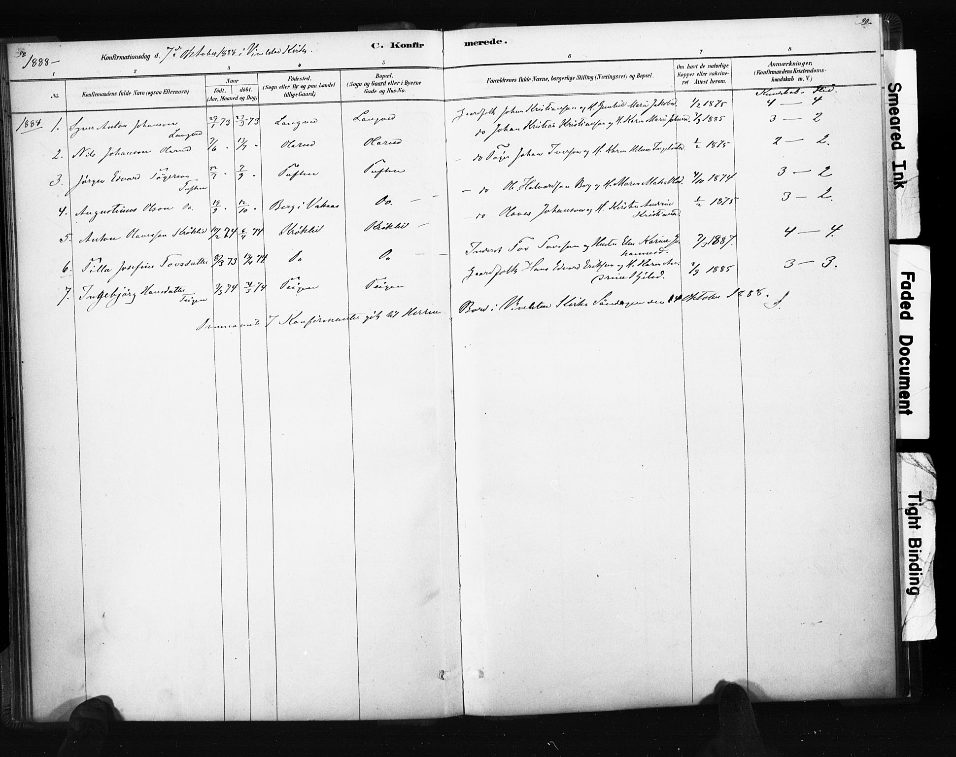 Ramnes kirkebøker, AV/SAKO-A-314/F/Fc/L0001: Parish register (official) no. III 1, 1878-1899, p. 98-99