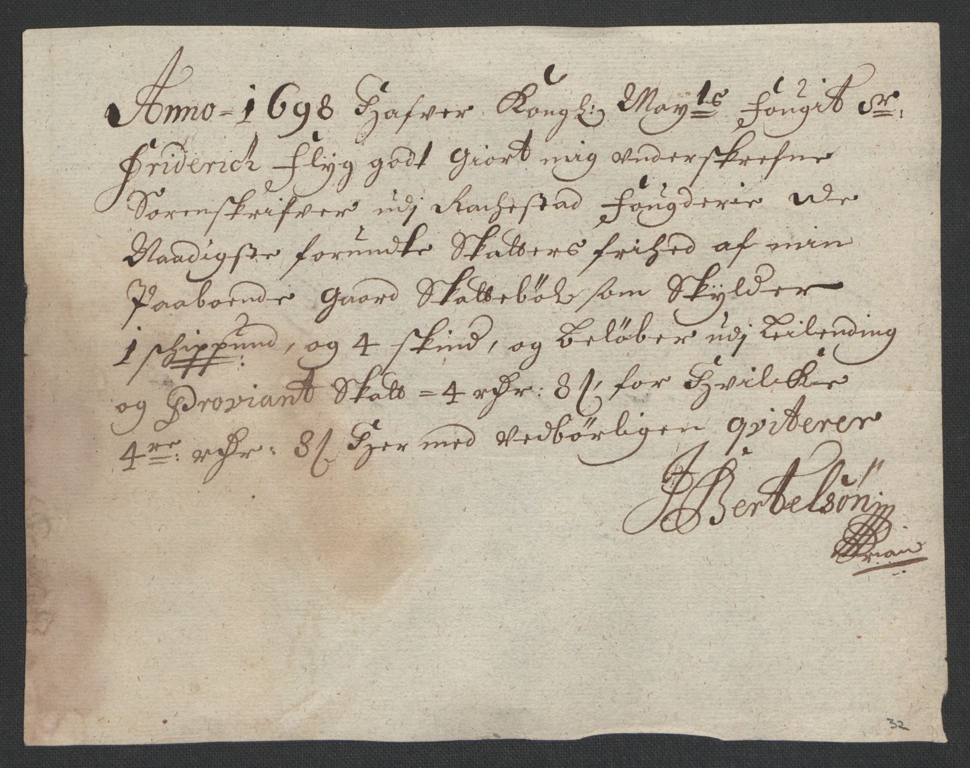 Rentekammeret inntil 1814, Reviderte regnskaper, Fogderegnskap, AV/RA-EA-4092/R07/L0289: Fogderegnskap Rakkestad, Heggen og Frøland, 1699, p. 429