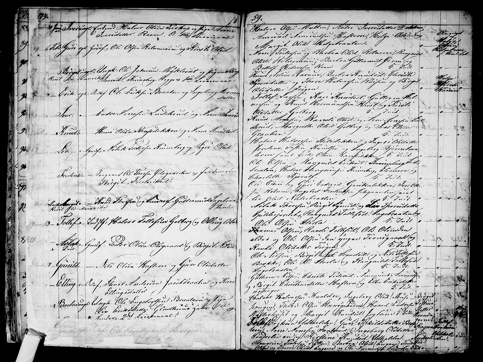 Gol kirkebøker, AV/SAKO-A-226/G/Ga/L0001: Parish register (copy) no. I 1, 1841-1860, p. 173-174