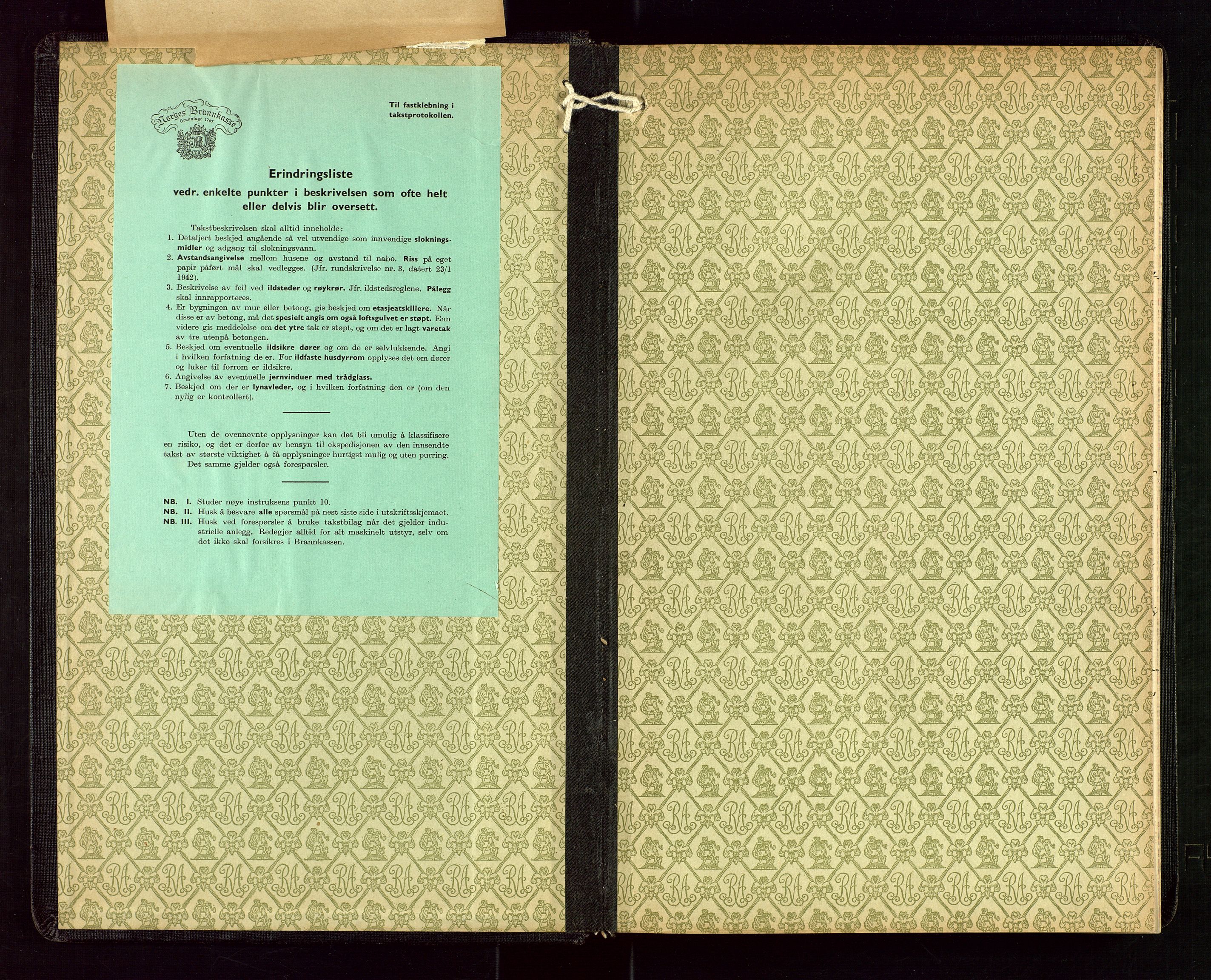 Suldal lensmannskontor, SAST/A-100419/Goa/L0002: "Brandtakstprotokoll", 1931-1955