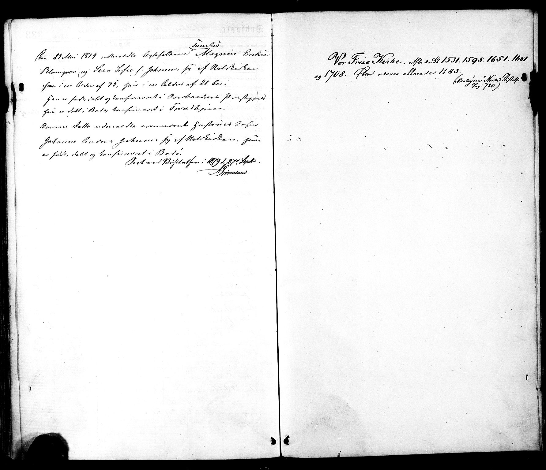 SAT, Ministerialprotokoller, klokkerbøker og fødselsregistre - Sør-Trøndelag, SAT/A-1456/602/L0118Parish register (official) no. 602A16, 1873-1879