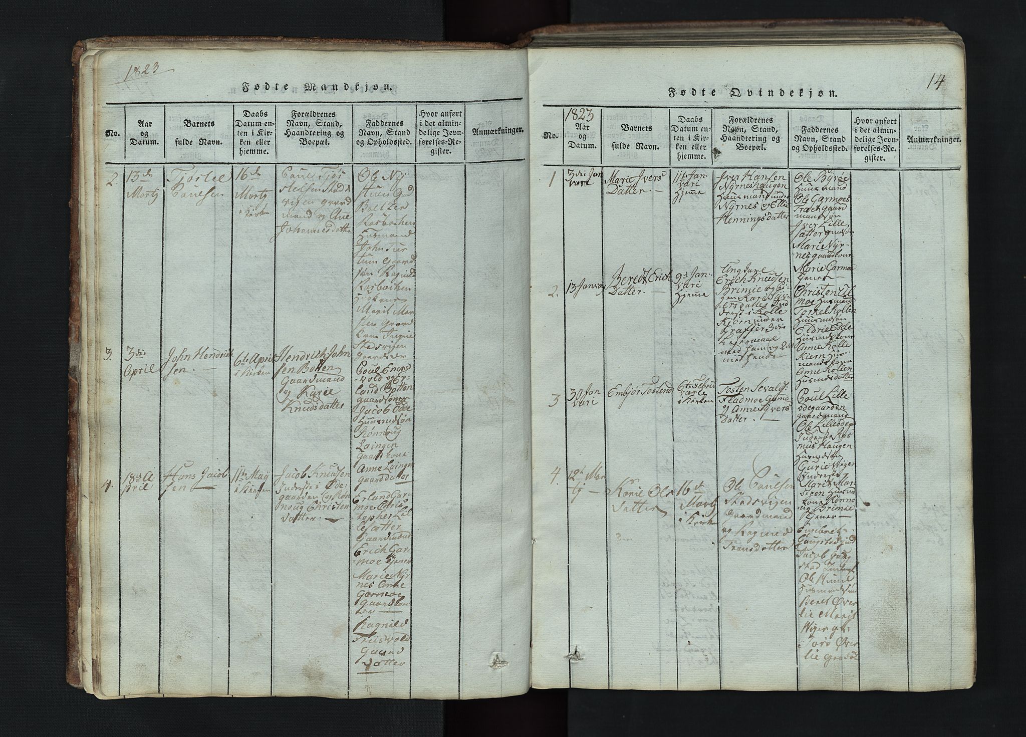 Lom prestekontor, SAH/PREST-070/L/L0002: Parish register (copy) no. 2, 1815-1844, p. 14