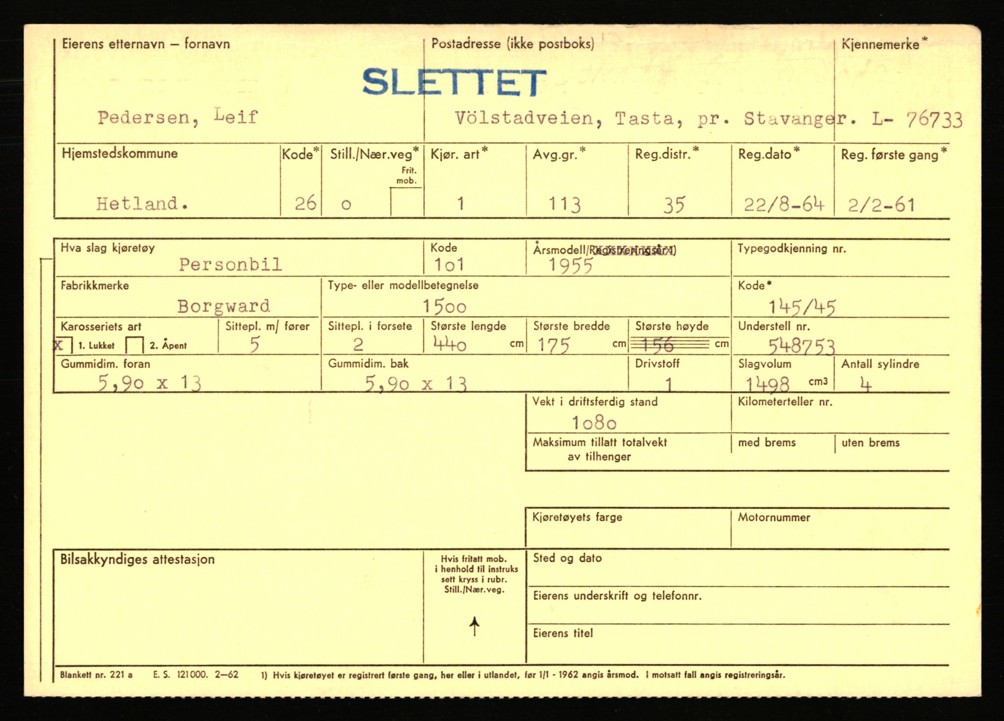 Stavanger trafikkstasjon, AV/SAST-A-101942/0/F/L0068: L-75000 - L-76799, 1930-1971, p. 2121