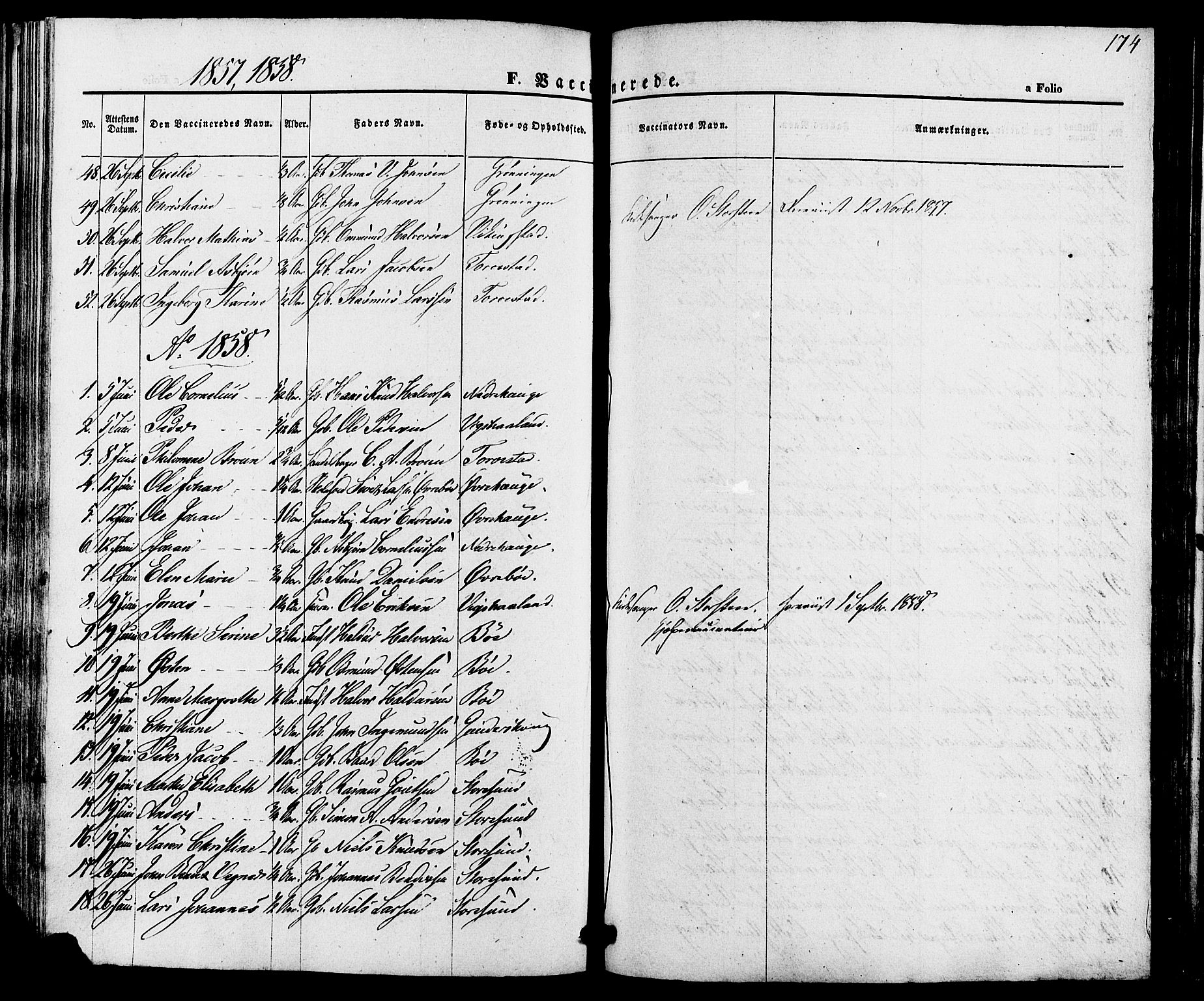 Torvastad sokneprestkontor, SAST/A -101857/H/Ha/Haa/L0010: Parish register (official) no. A 10, 1857-1878, p. 174