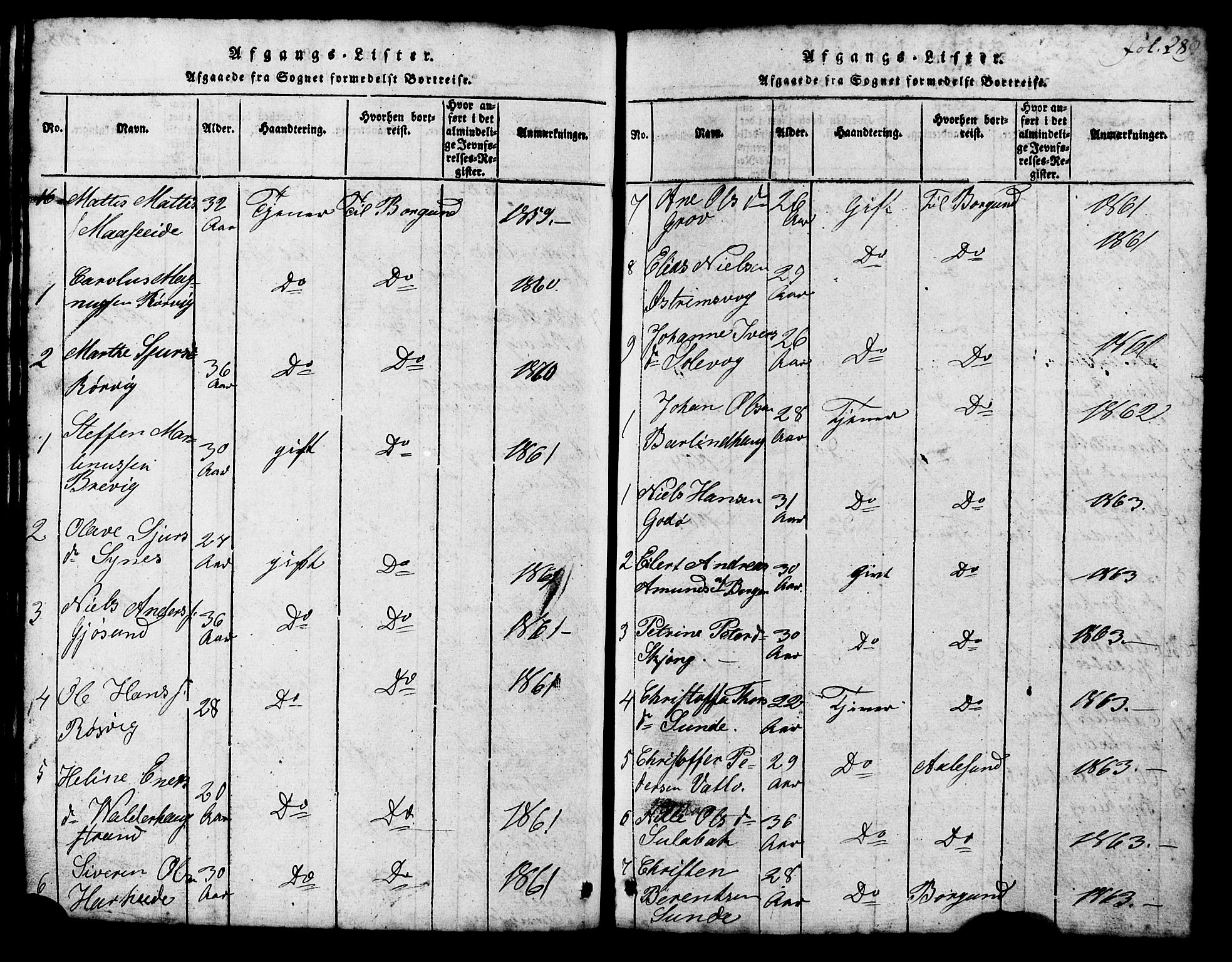 Ministerialprotokoller, klokkerbøker og fødselsregistre - Møre og Romsdal, SAT/A-1454/537/L0520: Parish register (copy) no. 537C01, 1819-1868, p. 289