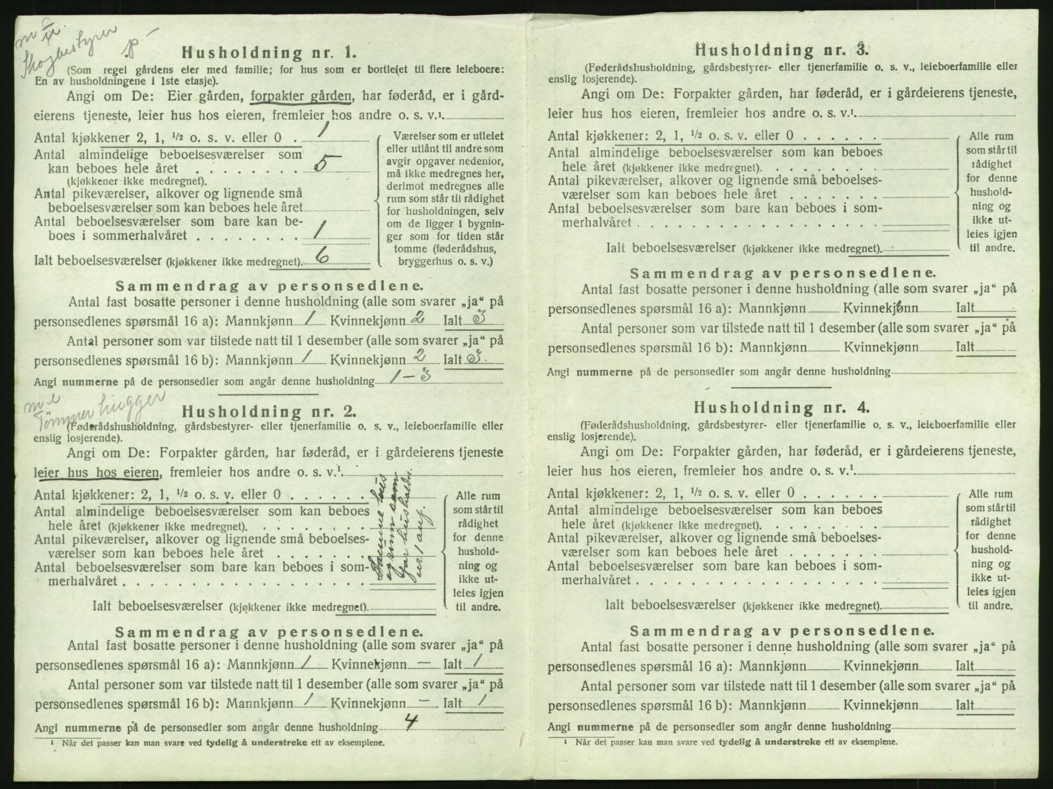 SAH, 1920 census for Trysil, 1920, p. 2536