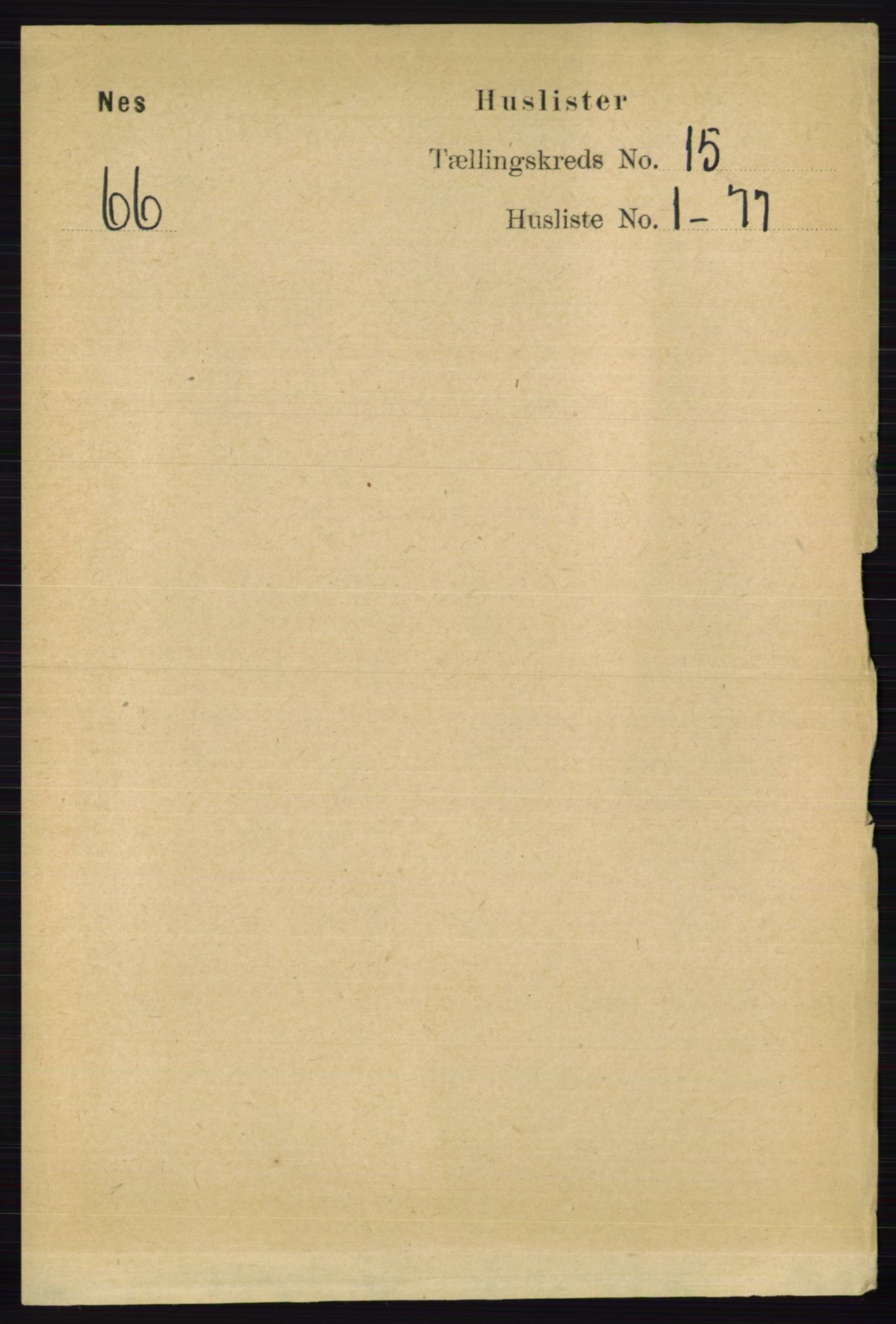 RA, 1891 census for 0236 Nes, 1891, p. 8921