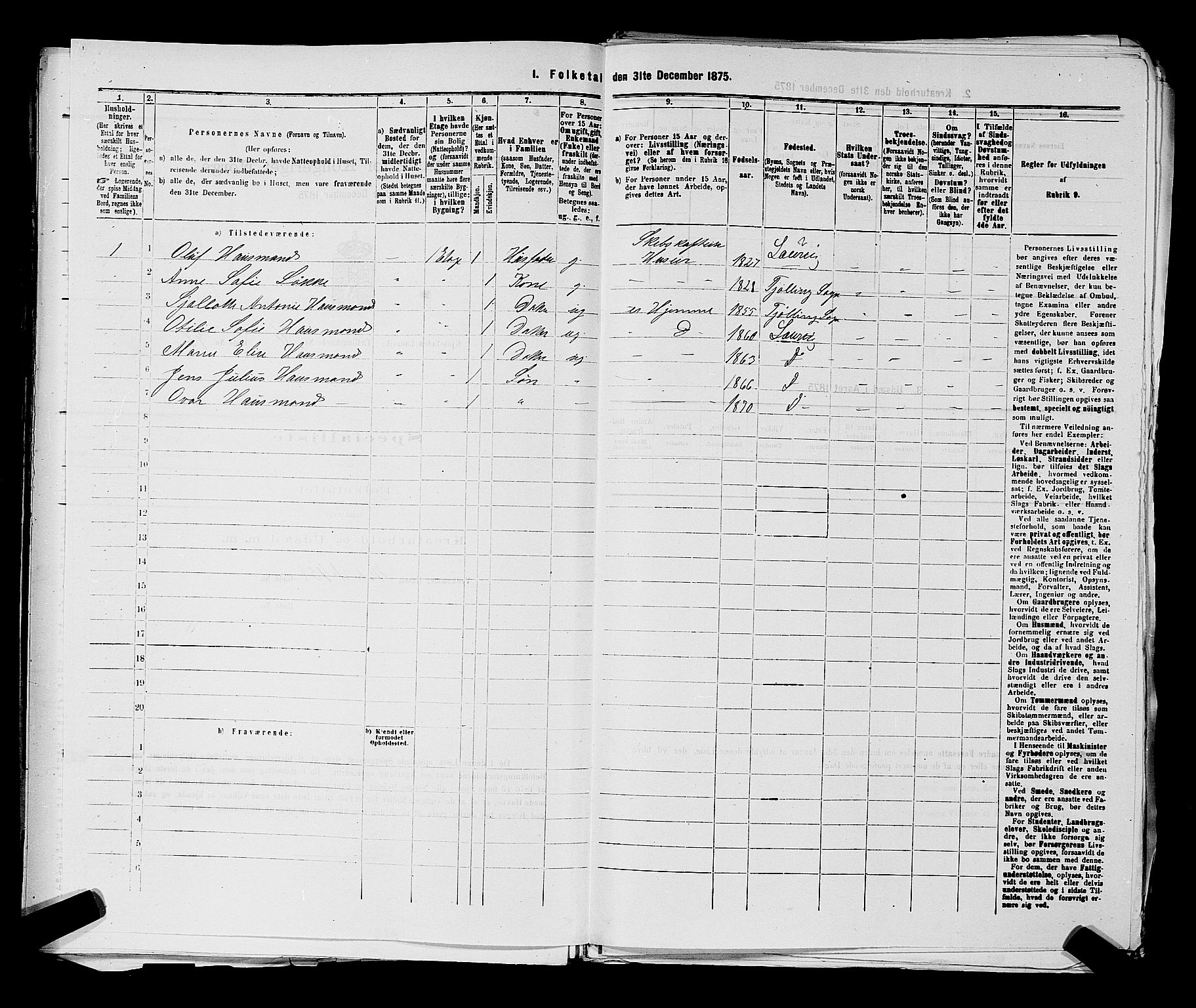 SAKO, 1875 census for 0707P Larvik, 1875, p. 1198