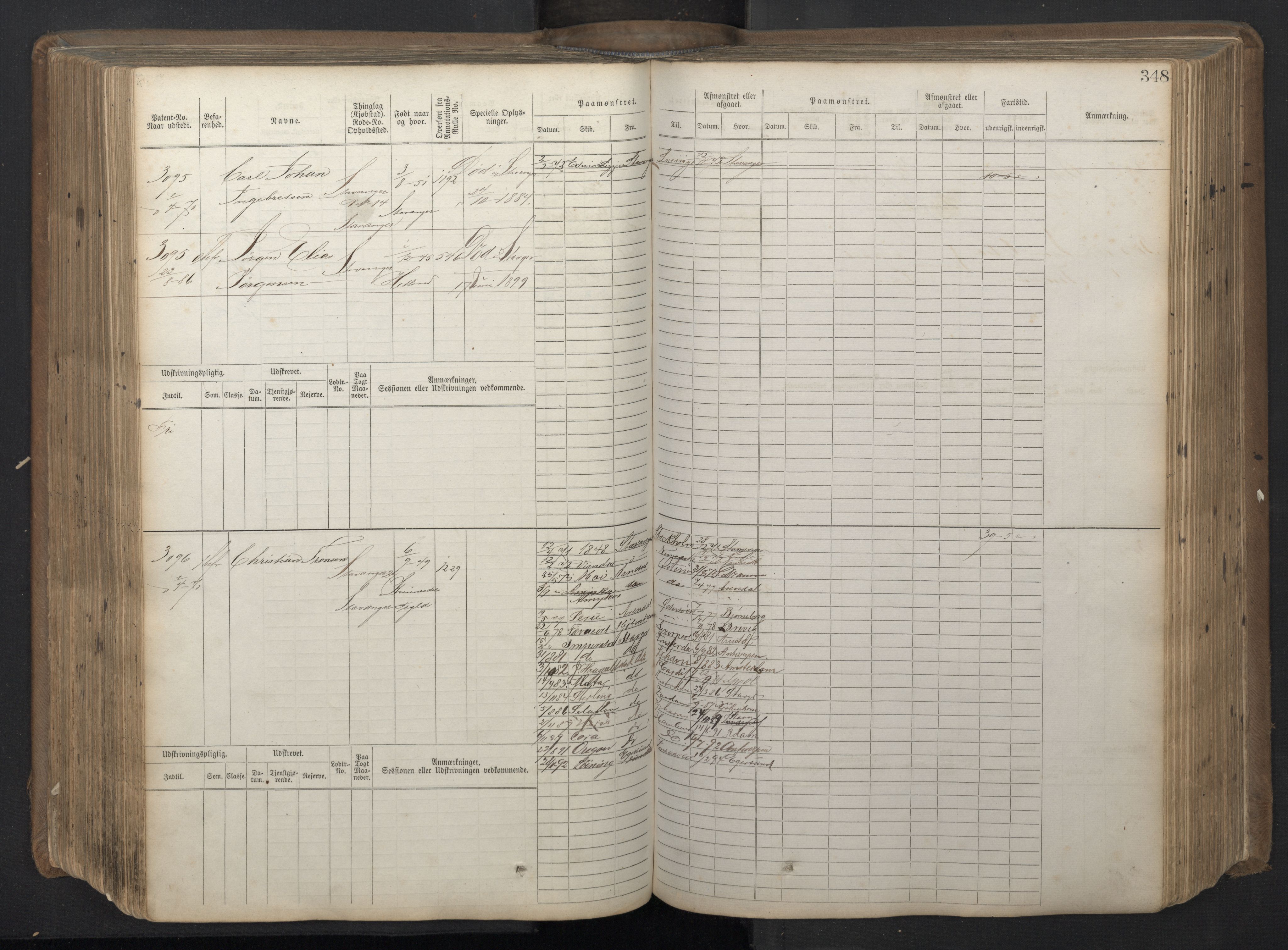 Stavanger sjømannskontor, AV/SAST-A-102006/F/Fb/Fbb/L0018: Sjøfartshovedrulle patnentnr. 2402-3602 (dublett), 1869, p. 352