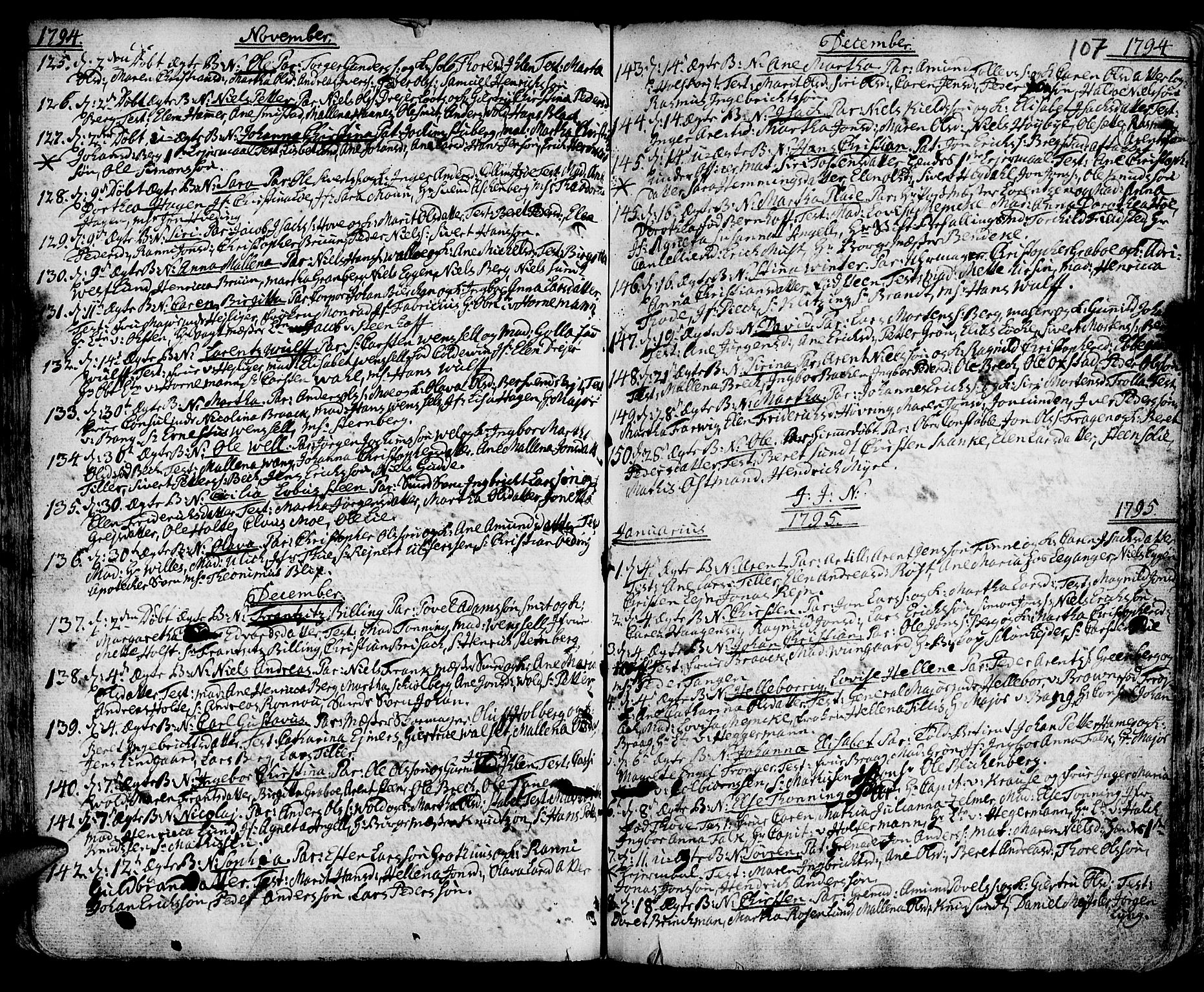 Ministerialprotokoller, klokkerbøker og fødselsregistre - Sør-Trøndelag, SAT/A-1456/601/L0039: Parish register (official) no. 601A07, 1770-1819, p. 107