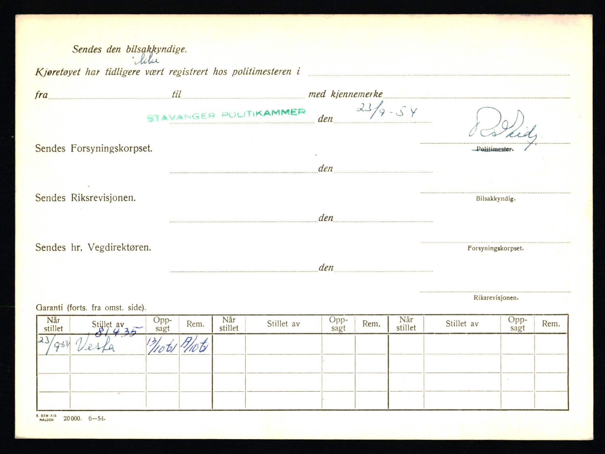 Stavanger trafikkstasjon, SAST/A-101942/0/F/L0008: L-2550 - L-2999, 1930-1971, p. 1248