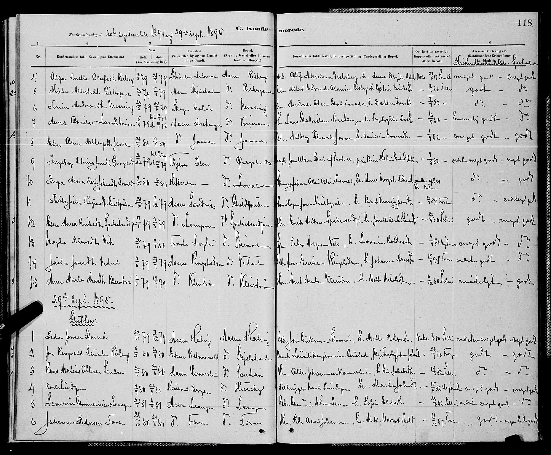 Ministerialprotokoller, klokkerbøker og fødselsregistre - Nord-Trøndelag, SAT/A-1458/714/L0134: Parish register (copy) no. 714C03, 1878-1898, p. 118
