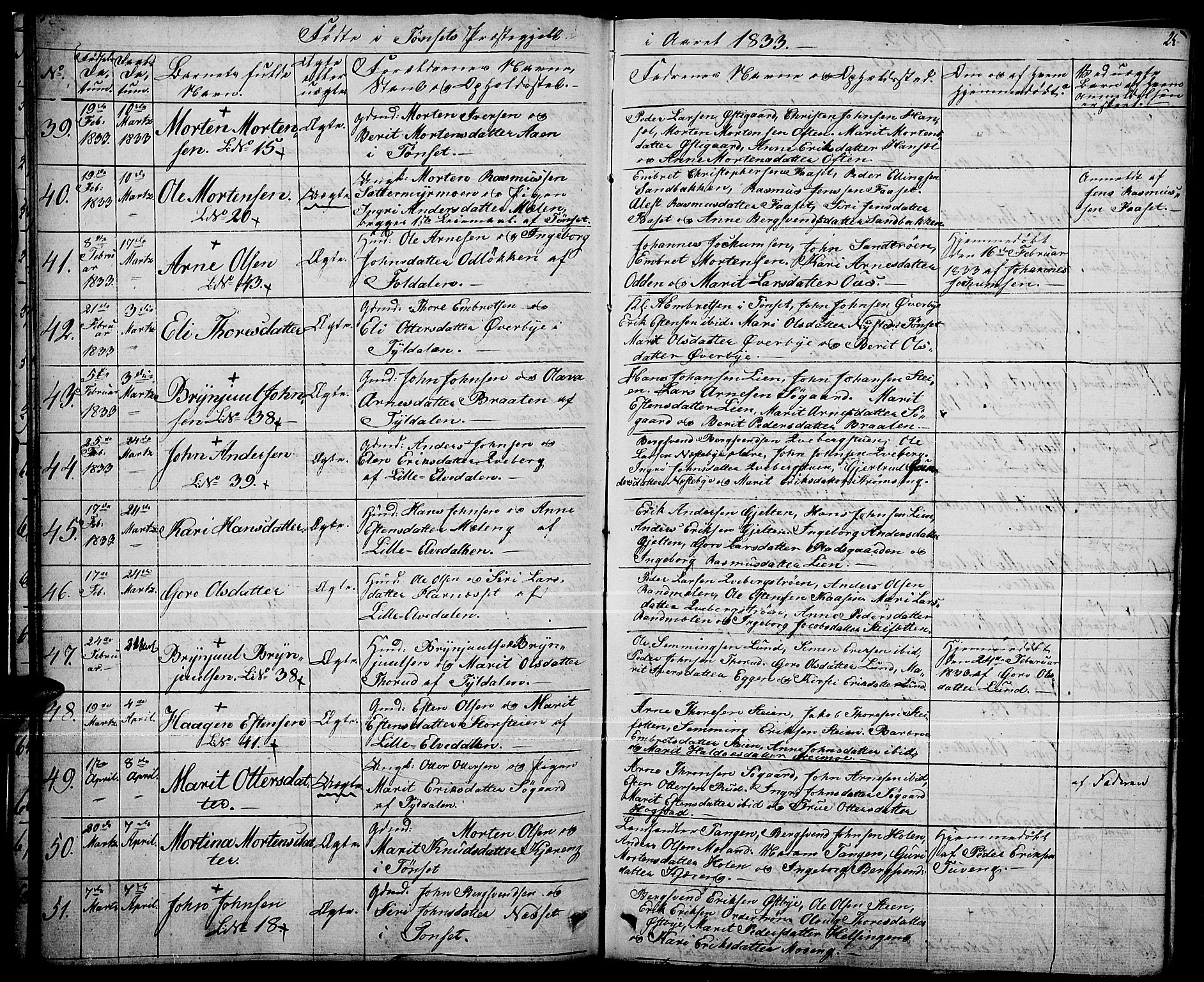 Tynset prestekontor, AV/SAH-PREST-058/H/Ha/Haa/L0019: Parish register (official) no. 19, 1829-1847, p. 25