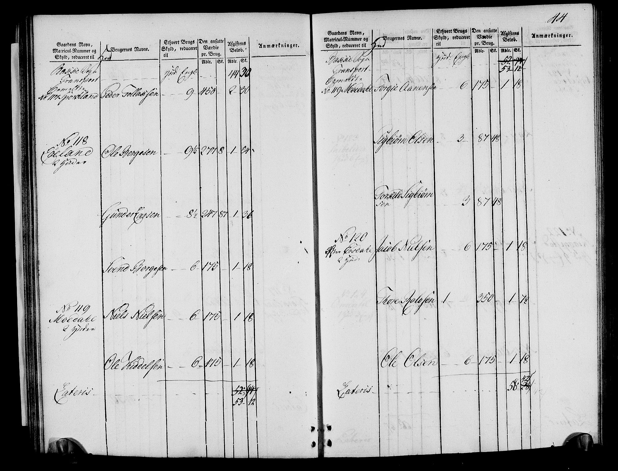 Rentekammeret inntil 1814, Realistisk ordnet avdeling, AV/RA-EA-4070/N/Ne/Nea/L0095: Lista fogderi. Oppebørselsregister, 1803-1804, p. 46