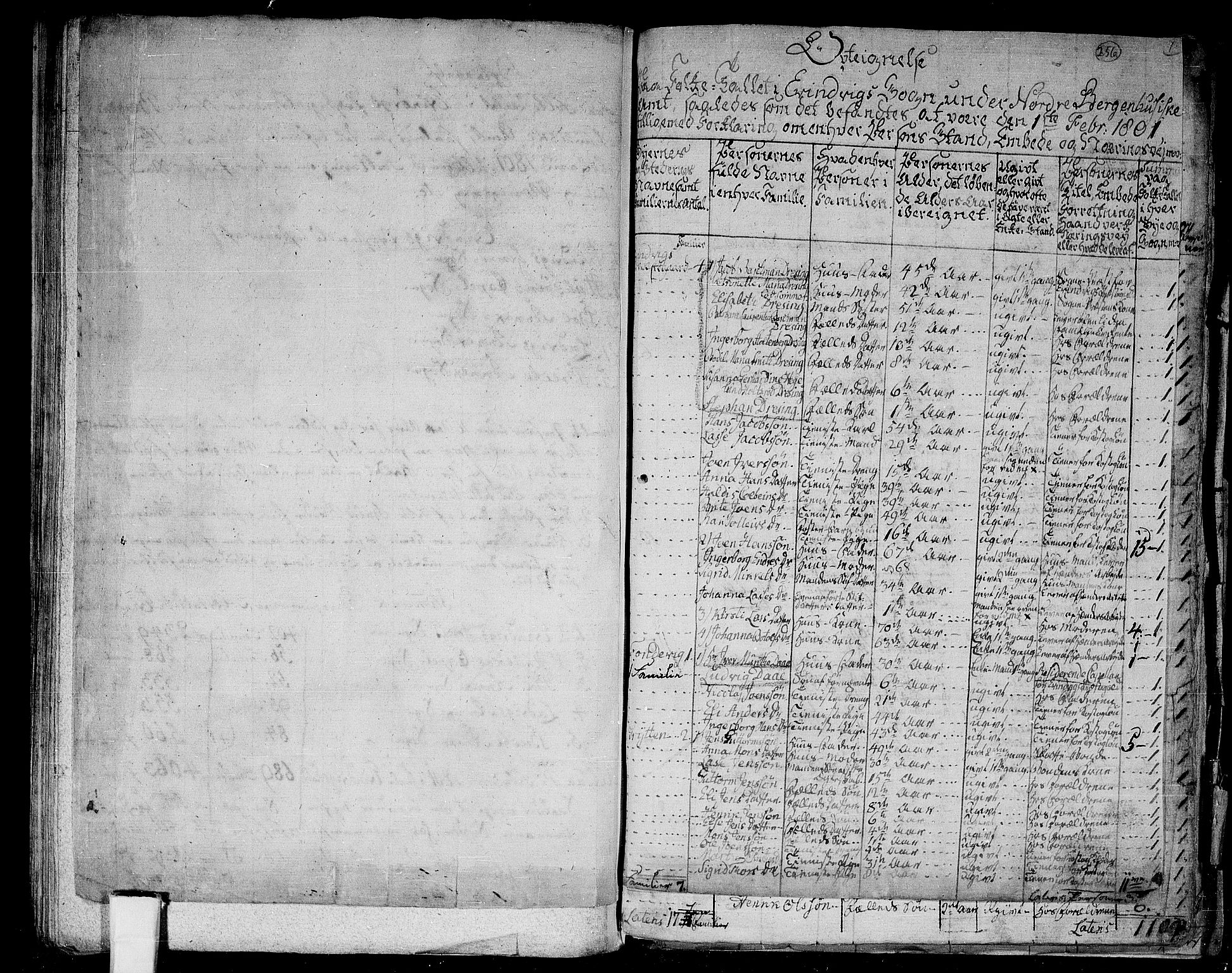 RA, 1801 census for 1411P Eivindvik, 1801, p. 255b-256a