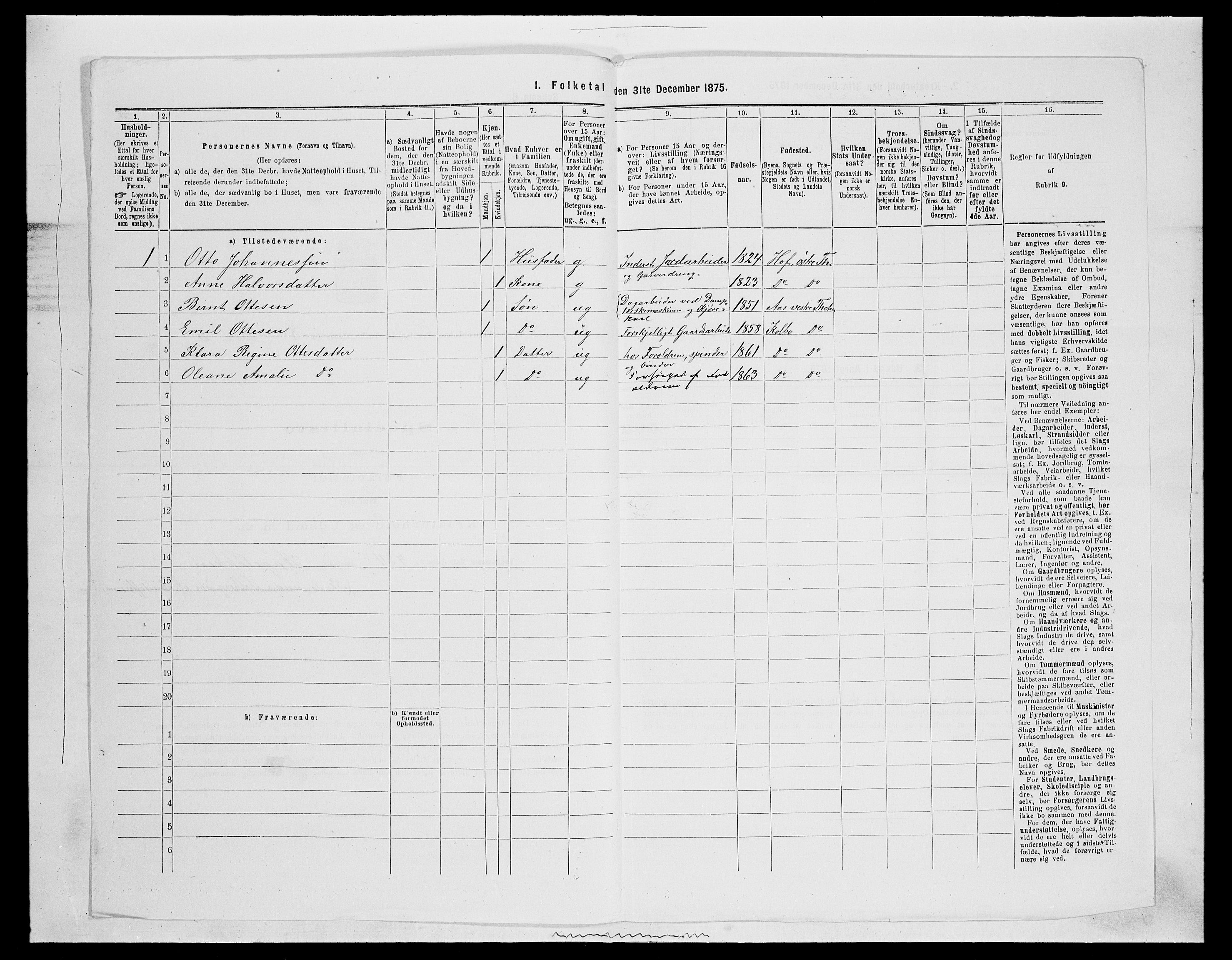 SAH, 1875 census for 0529P Vestre Toten, 1875, p. 1524