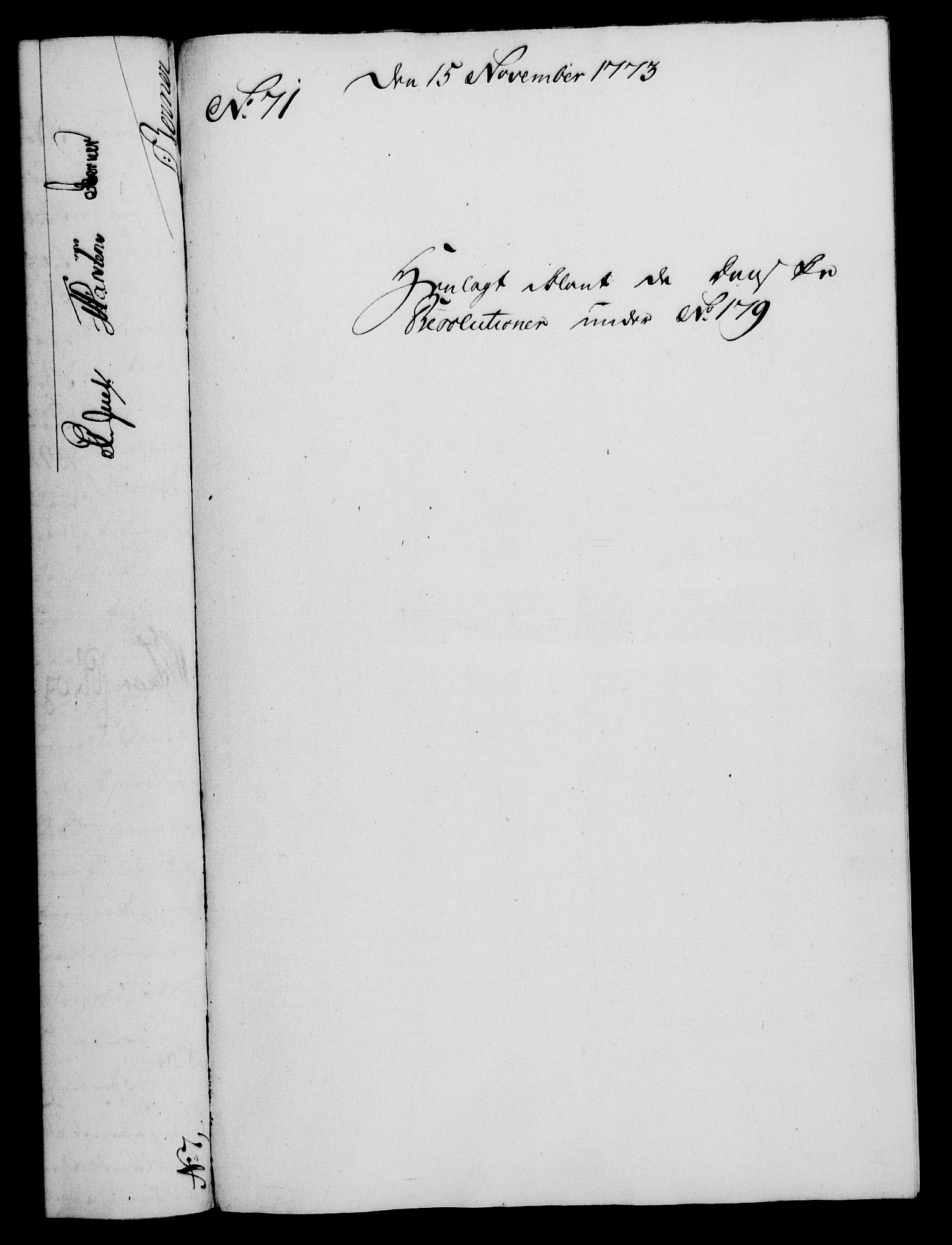 Rentekammeret, Kammerkanselliet, RA/EA-3111/G/Gf/Gfa/L0055: Norsk relasjons- og resolusjonsprotokoll (merket RK 52.55), 1773, p. 267