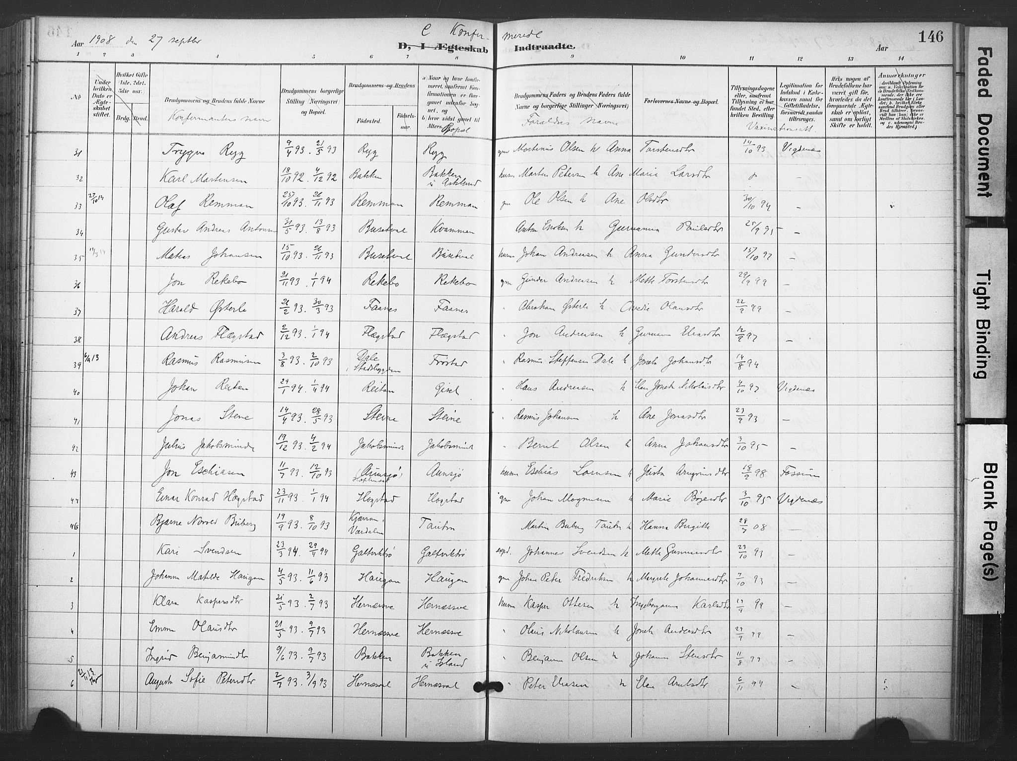 Ministerialprotokoller, klokkerbøker og fødselsregistre - Nord-Trøndelag, SAT/A-1458/713/L0122: Parish register (official) no. 713A11, 1899-1910, p. 146