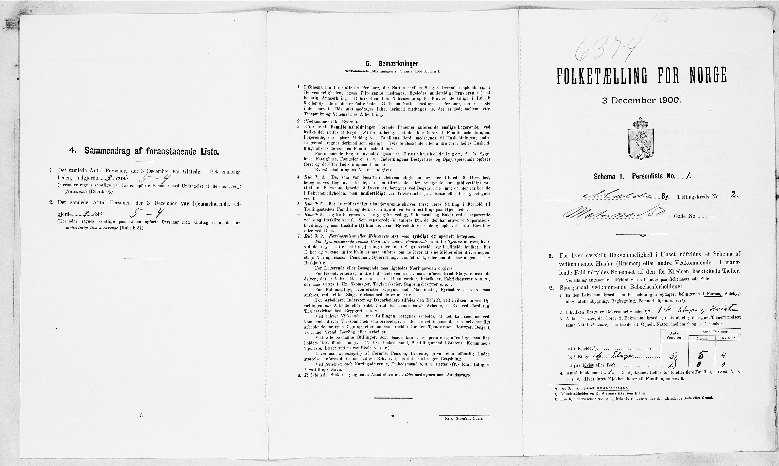 SAT, 1900 census for Molde, 1900, p. 996