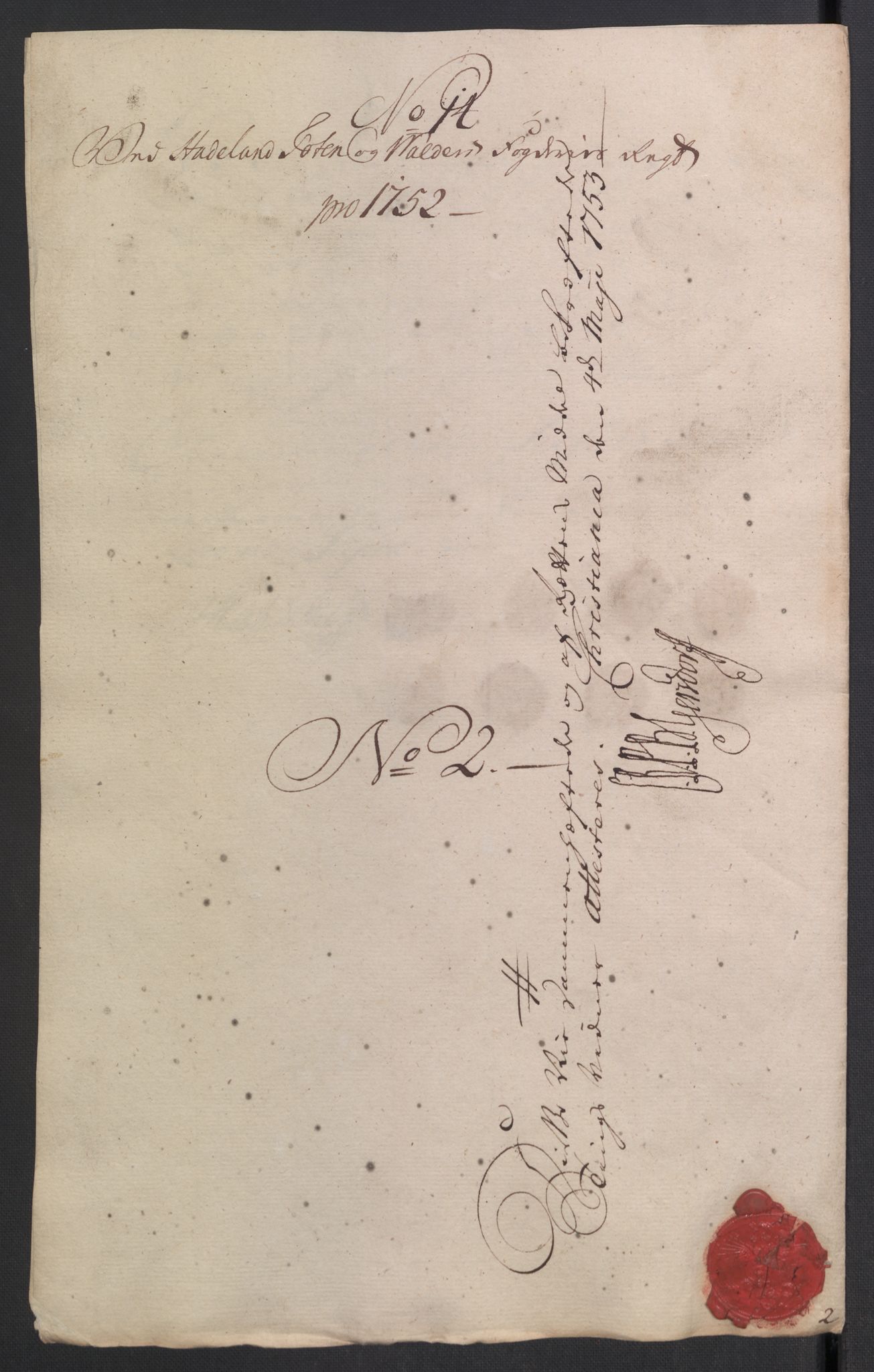 Rentekammeret inntil 1814, Reviderte regnskaper, Fogderegnskap, RA/EA-4092/R18/L1349: Fogderegnskap Hadeland, Toten og Valdres, 1752-1753, p. 85