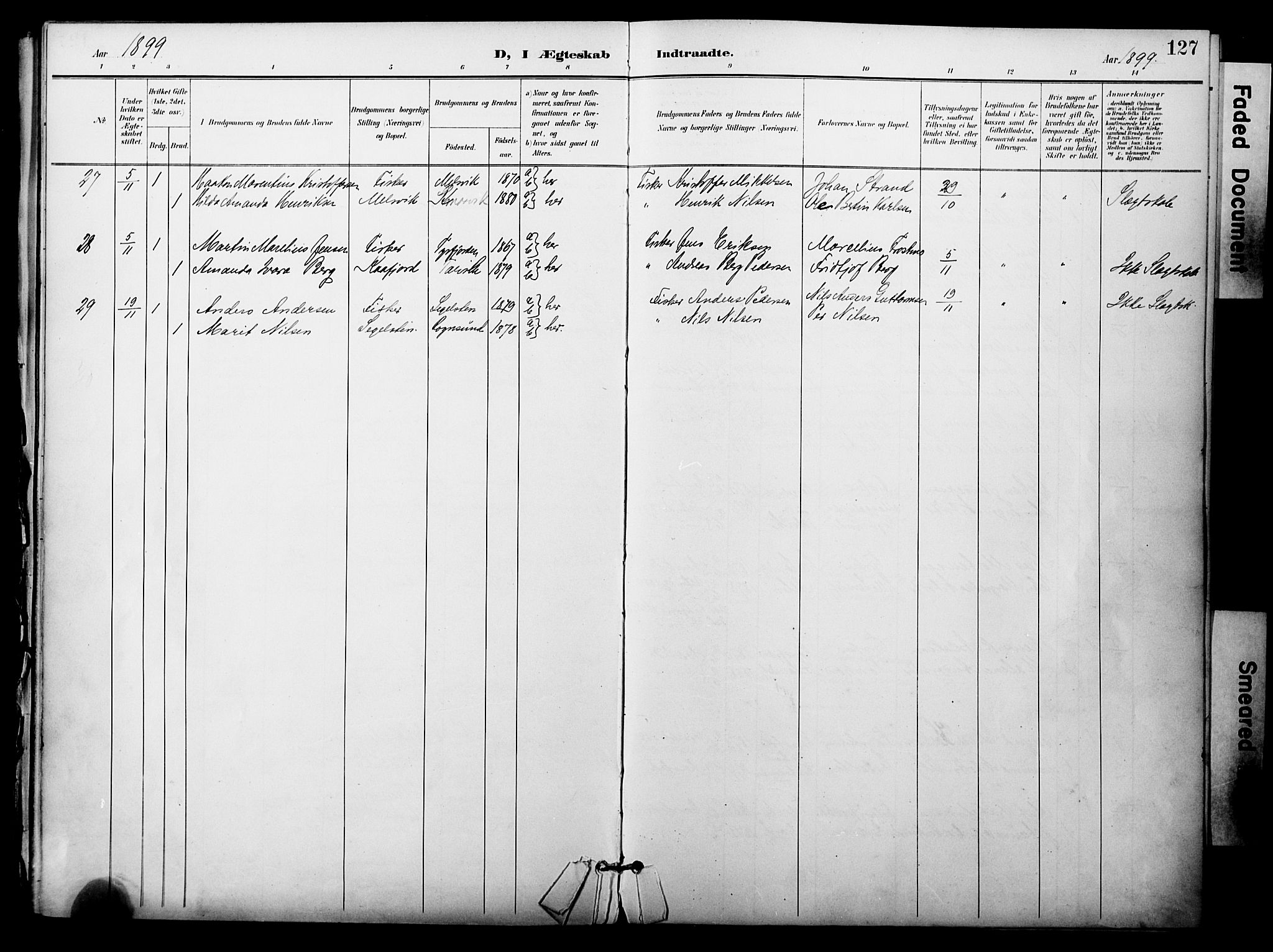 Talvik sokneprestkontor, SATØ/S-1337/H/Ha/L0014kirke: Parish register (official) no. 14, 1897-1905, p. 127