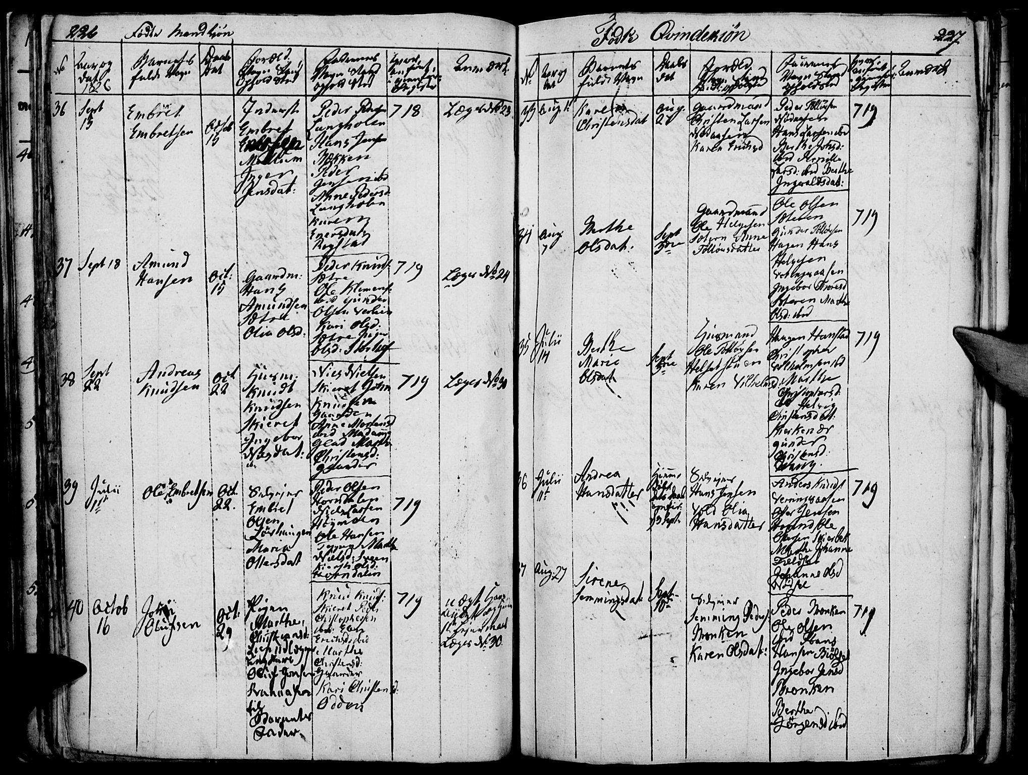 Elverum prestekontor, AV/SAH-PREST-044/H/Ha/Haa/L0007: Parish register (official) no. 7, 1815-1830, p. 226-227