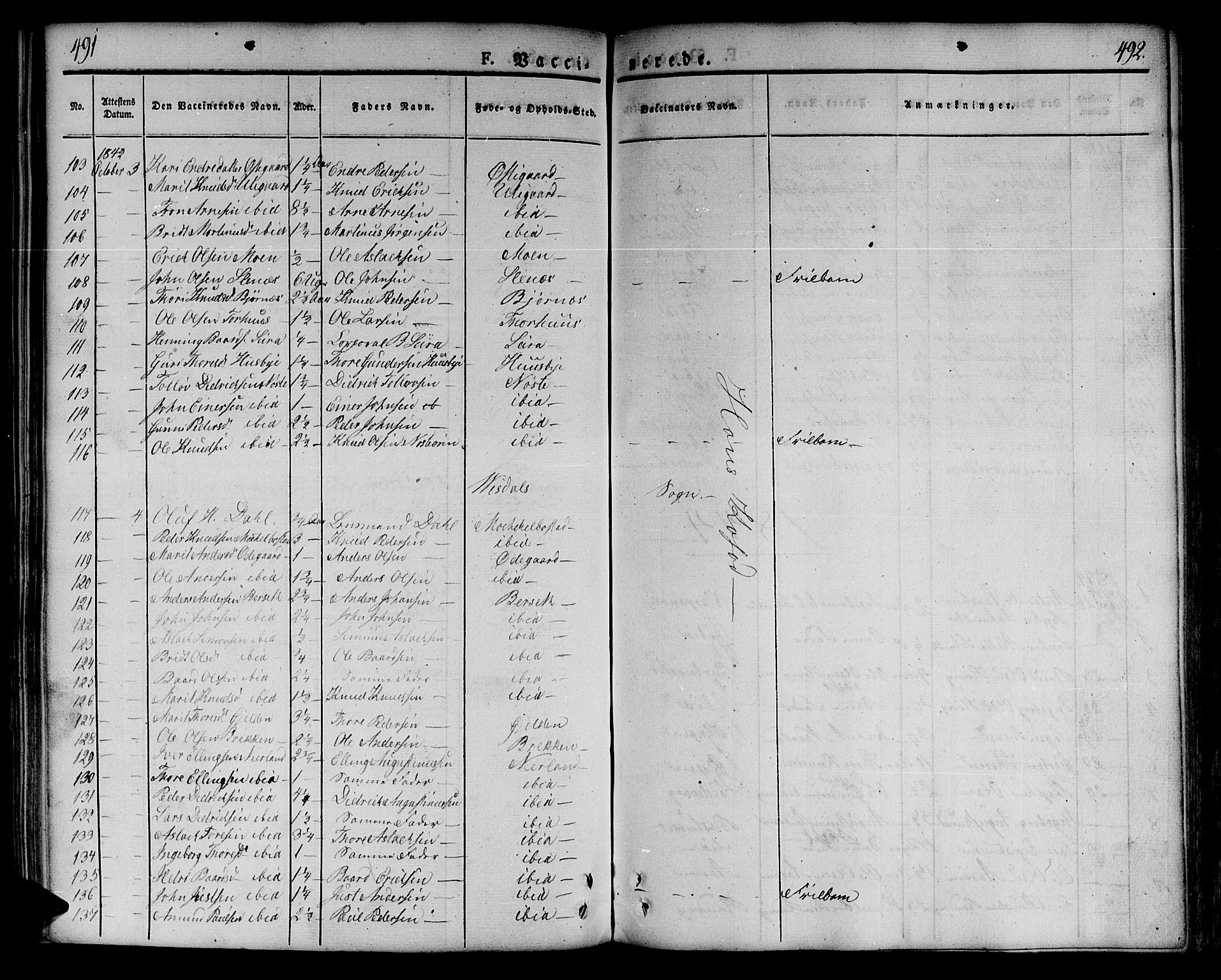 Ministerialprotokoller, klokkerbøker og fødselsregistre - Møre og Romsdal, AV/SAT-A-1454/551/L0624: Parish register (official) no. 551A04, 1831-1845, p. 491-492