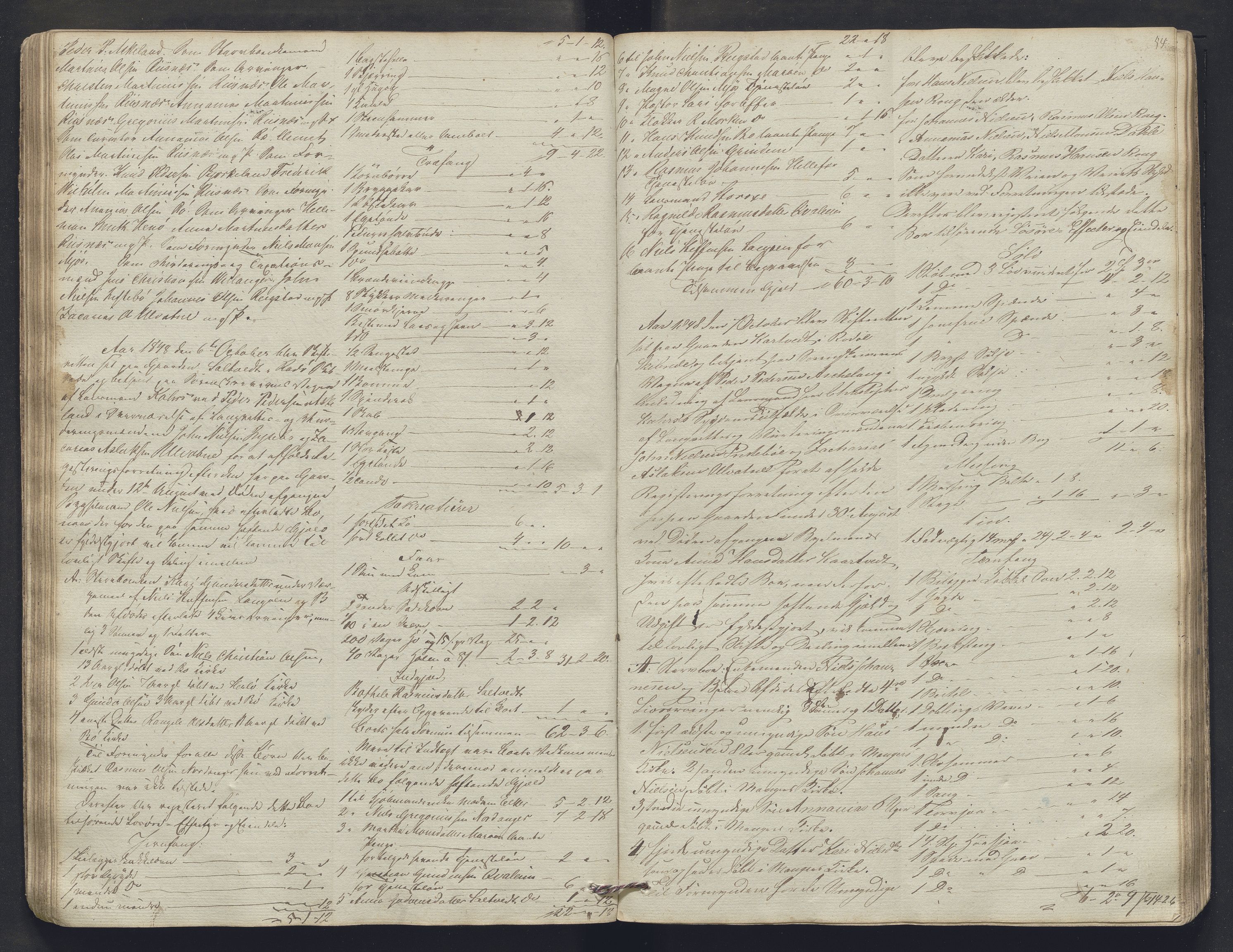 Nordhordland sorenskrivar, AV/SAB-A-2901/1/H/Hb/L0017: Registreringsprotokollar, 1846-1852, p. 54