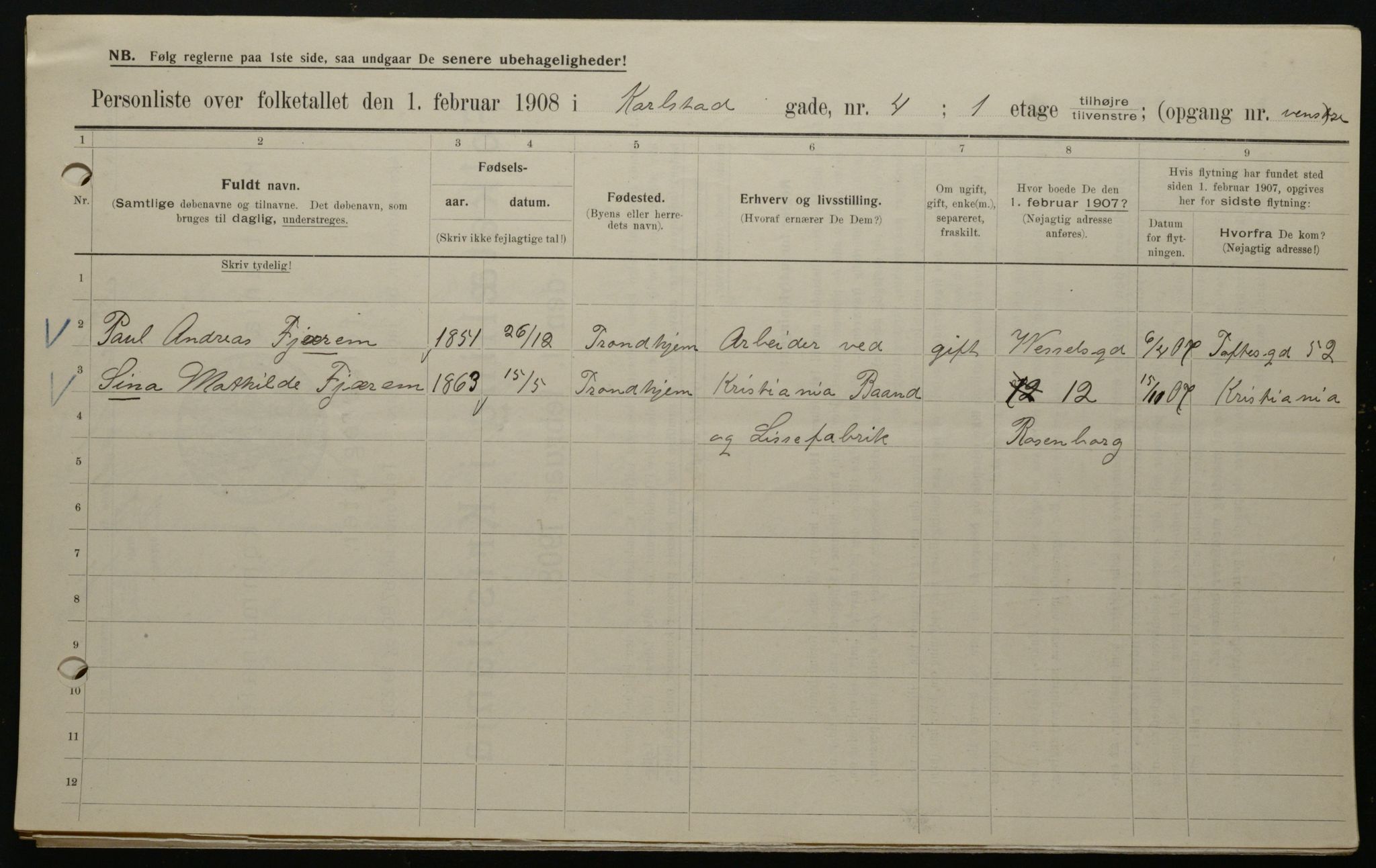 OBA, Municipal Census 1908 for Kristiania, 1908, p. 43894