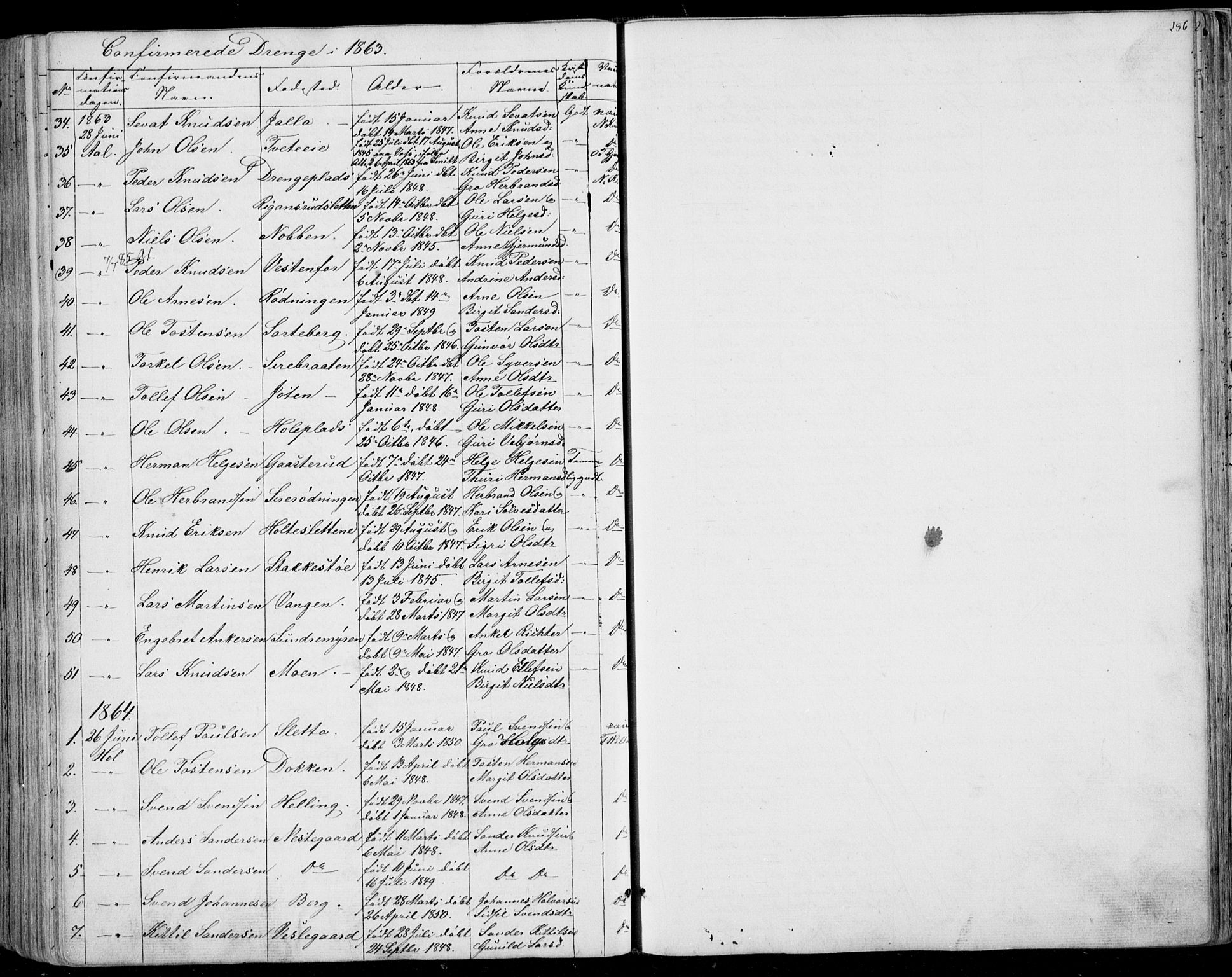 Ål kirkebøker, AV/SAKO-A-249/F/Fa/L0006: Parish register (official) no. I 6, 1849-1864, p. 286