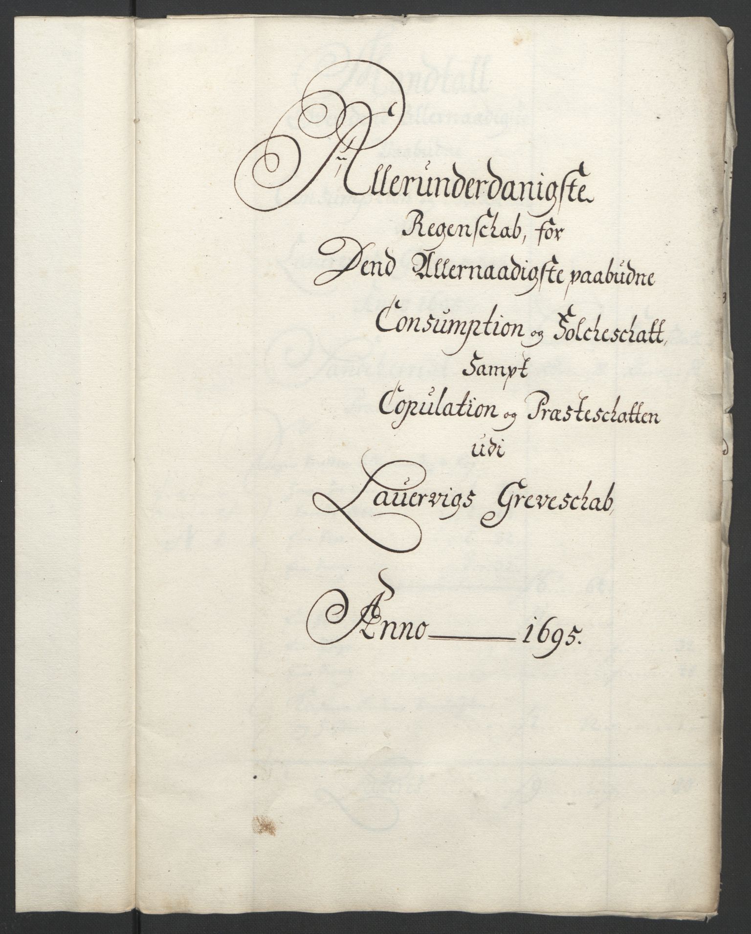 Rentekammeret inntil 1814, Reviderte regnskaper, Fogderegnskap, RA/EA-4092/R33/L1974: Fogderegnskap Larvik grevskap, 1693-1695, p. 277