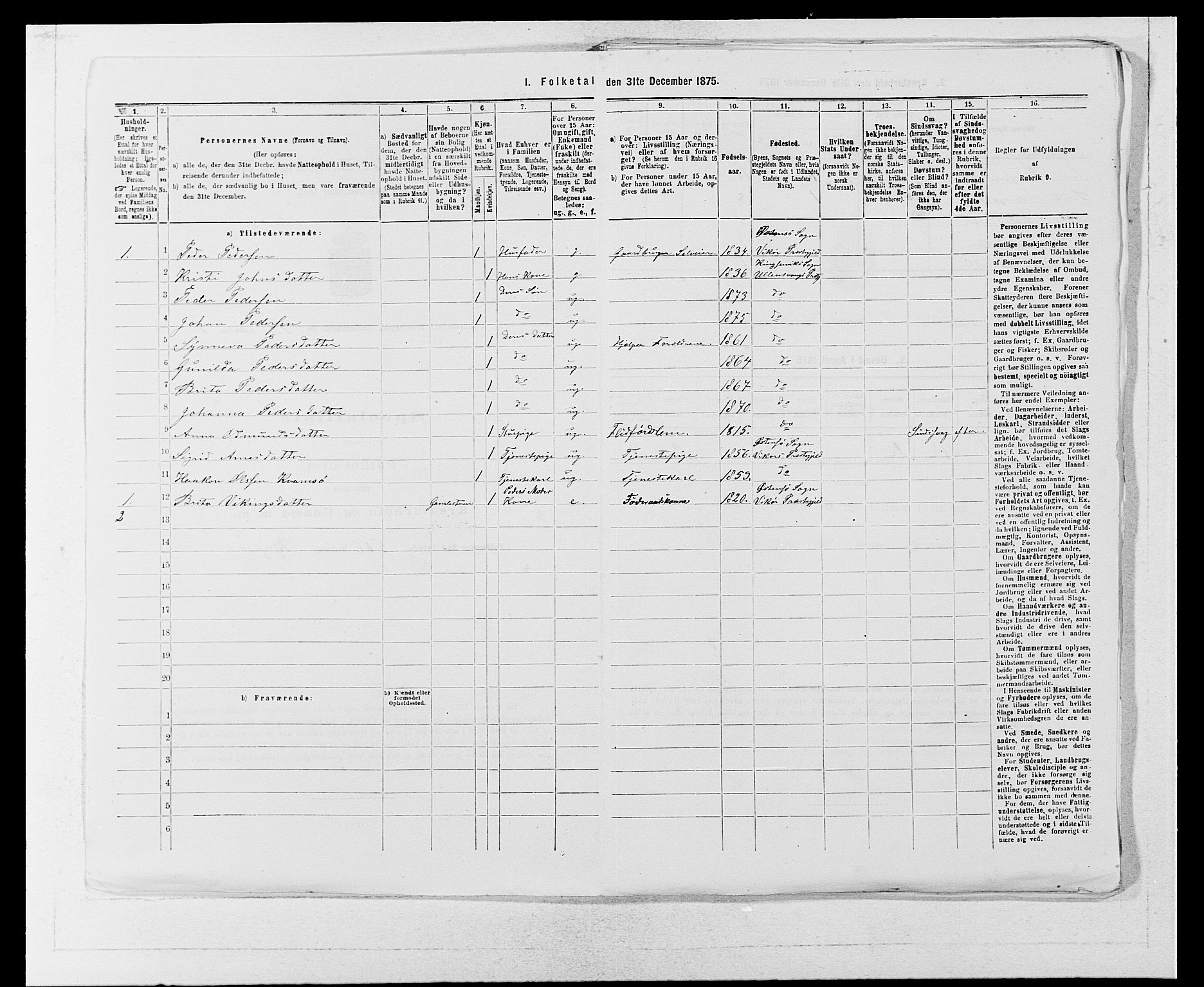 SAB, 1875 census for 1230P Ullensvang, 1875, p. 1220
