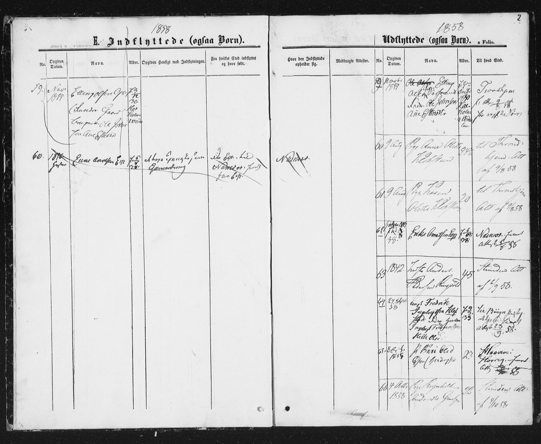 Ministerialprotokoller, klokkerbøker og fødselsregistre - Sør-Trøndelag, AV/SAT-A-1456/691/L1078: Parish register (official) no. 691A10, 1858-1861, p. 2