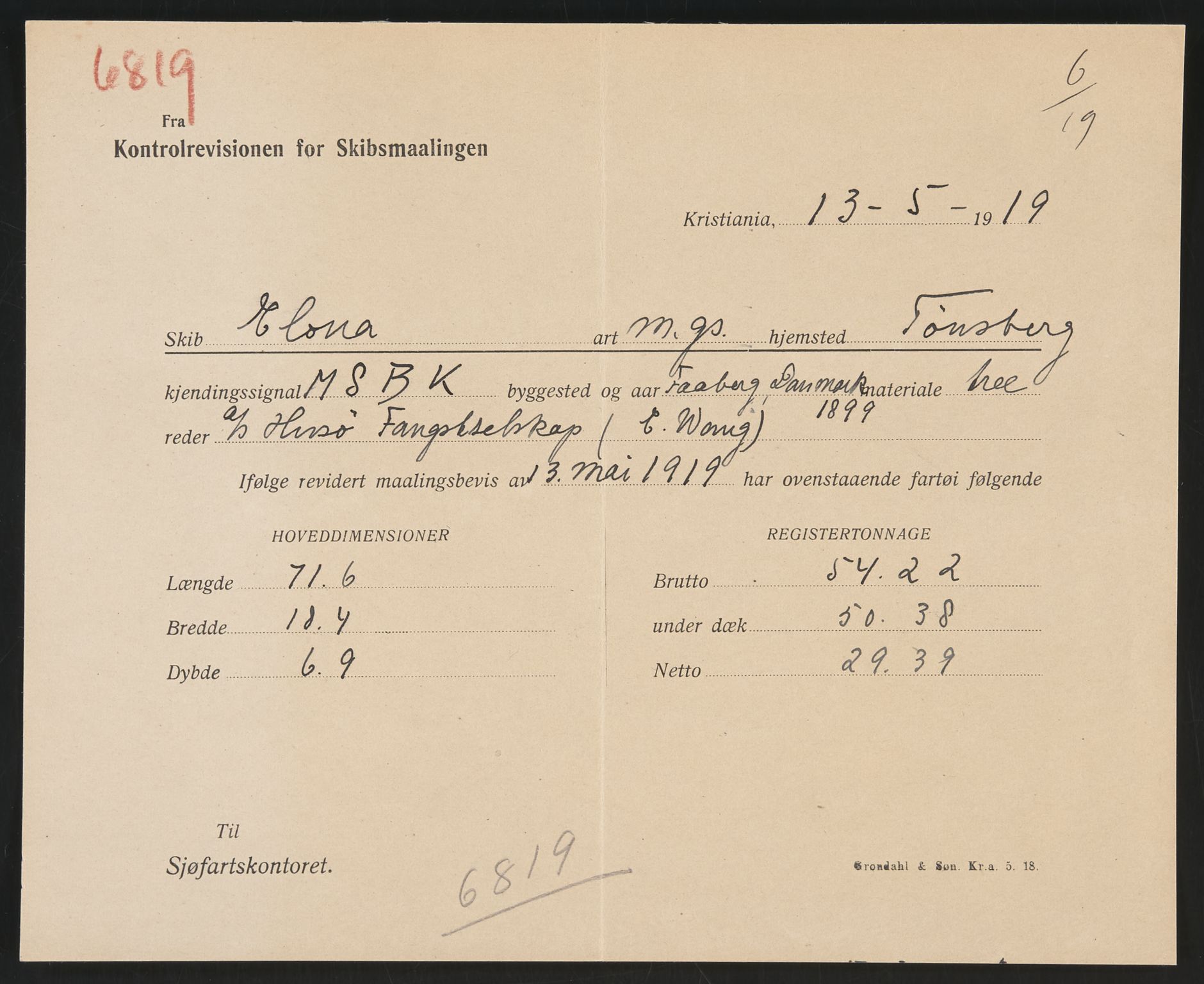 Sjøfartsdirektoratet med forløpere, skipsmapper slettede skip, RA/S-4998/F/Fa/L0292: --, 1869-1930, p. 144