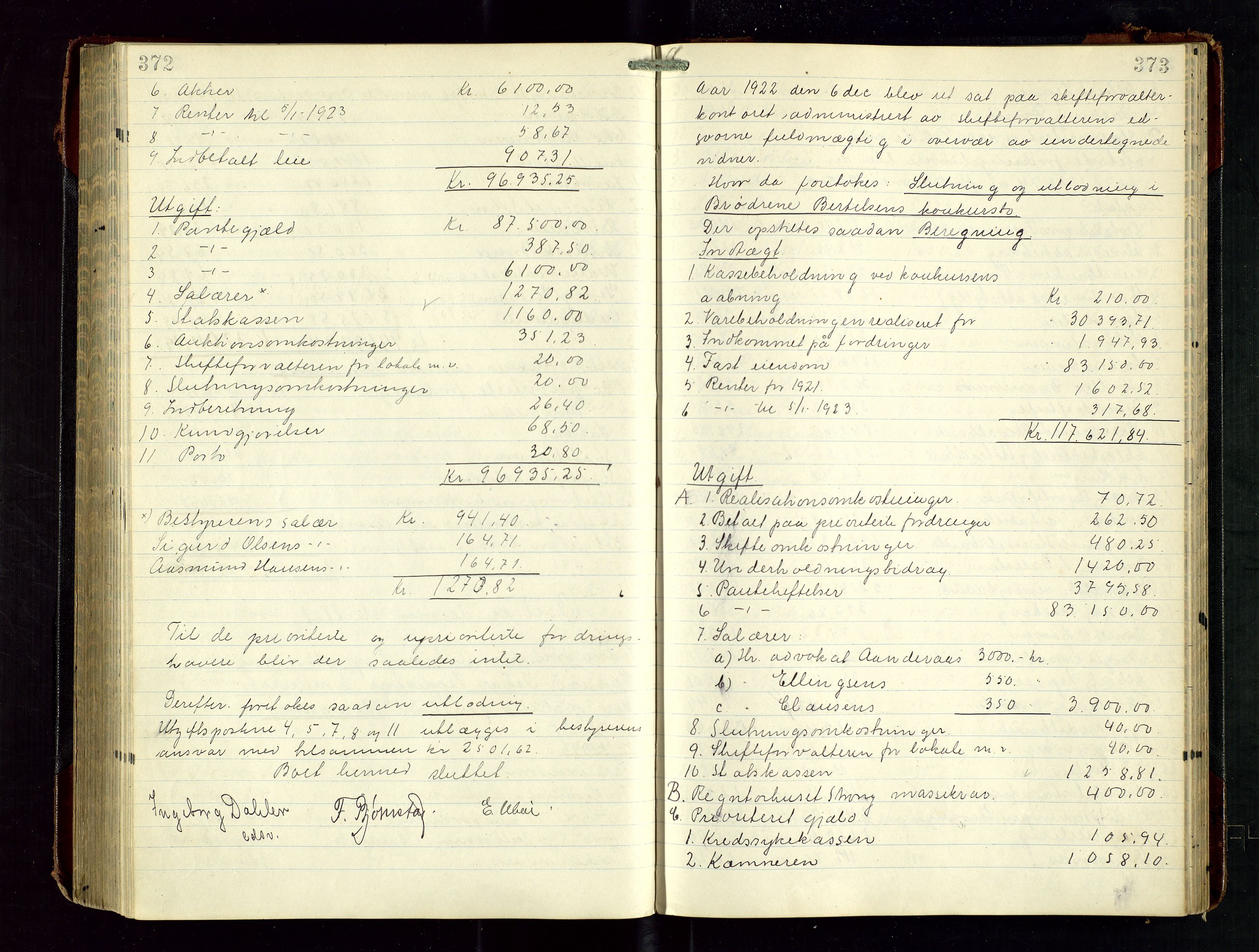 Haugesund tingrett, AV/SAST-A-101415/01/IV/IVD/L0003: Skifteutlodningsprotokoll, med register, 1915-1924, p. 372-373