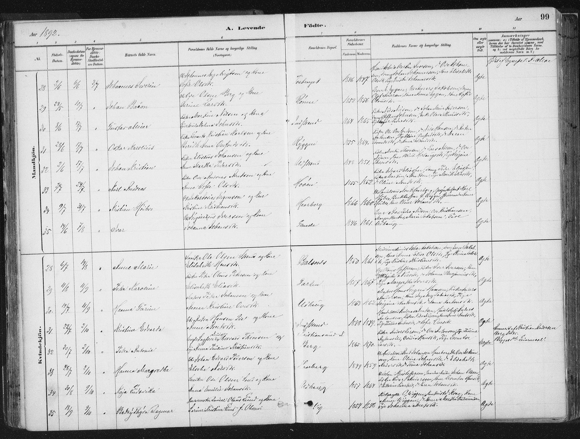 Ministerialprotokoller, klokkerbøker og fødselsregistre - Sør-Trøndelag, AV/SAT-A-1456/659/L0739: Parish register (official) no. 659A09, 1879-1893, p. 99