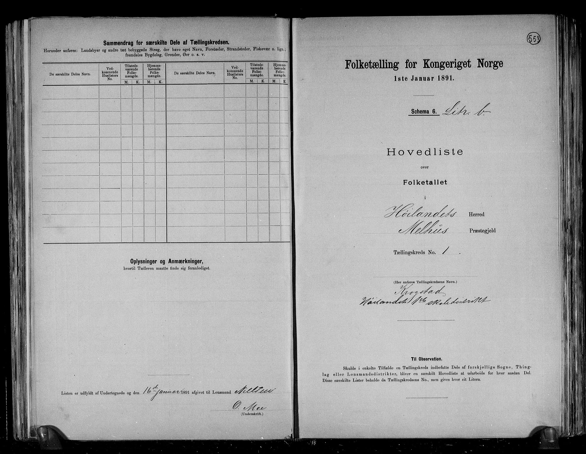 RA, 1891 census for 1651 Hølonda, 1891, p. 7