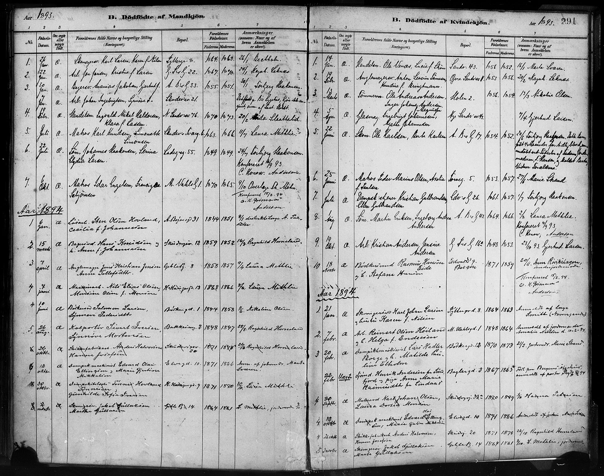 Sandviken Sokneprestembete, SAB/A-77601/H/Ha/L0004: Parish register (official) no. B 1, 1878-1891, p. 291