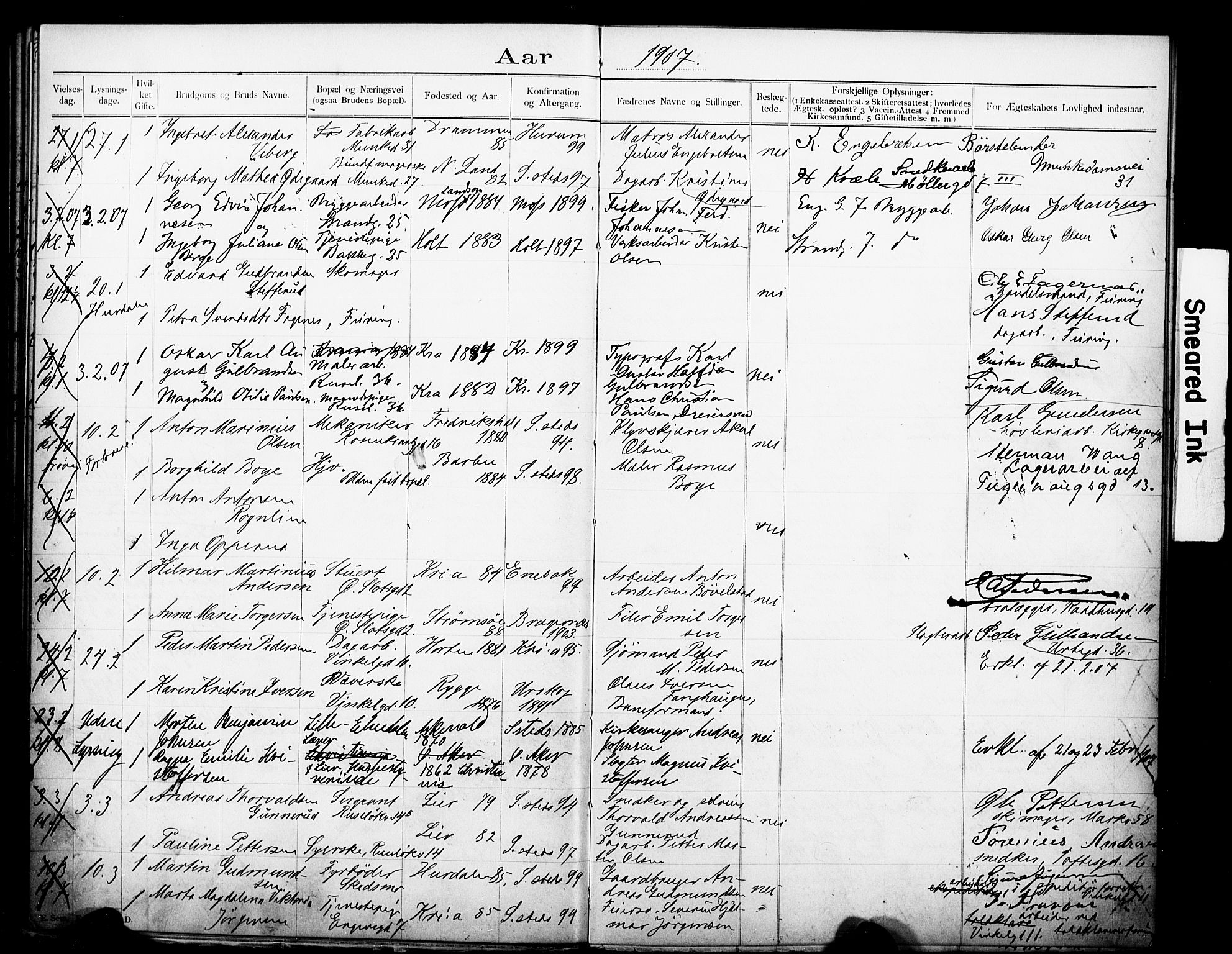 Johannes prestekontor Kirkebøker, AV/SAO-A-10852/H/Ha/L0004: Banns register no. 4, 1900-1912