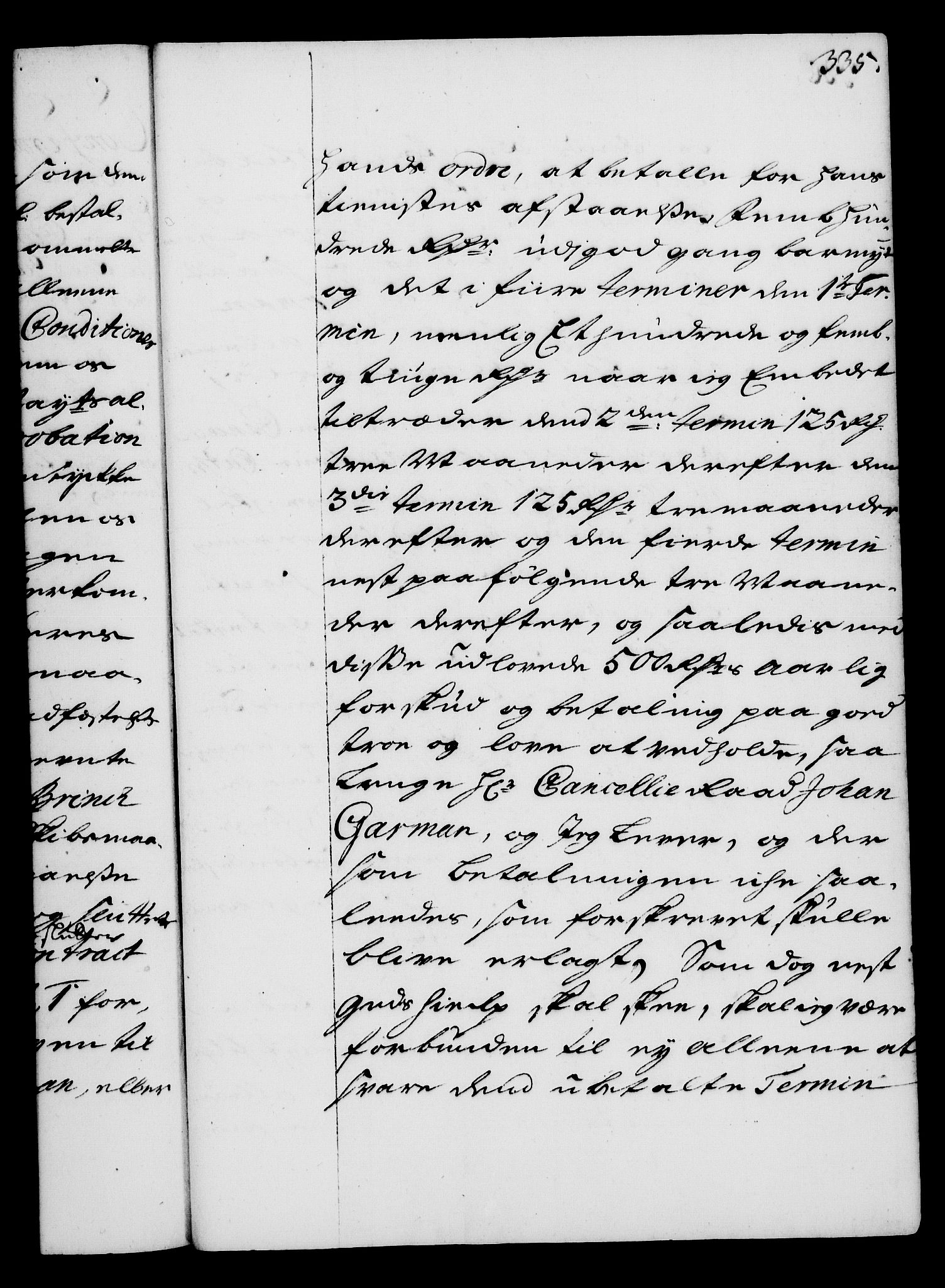 Rentekammeret, Kammerkanselliet, AV/RA-EA-3111/G/Gg/Gga/L0003: Norsk ekspedisjonsprotokoll med register (merket RK 53.3), 1727-1734, p. 335